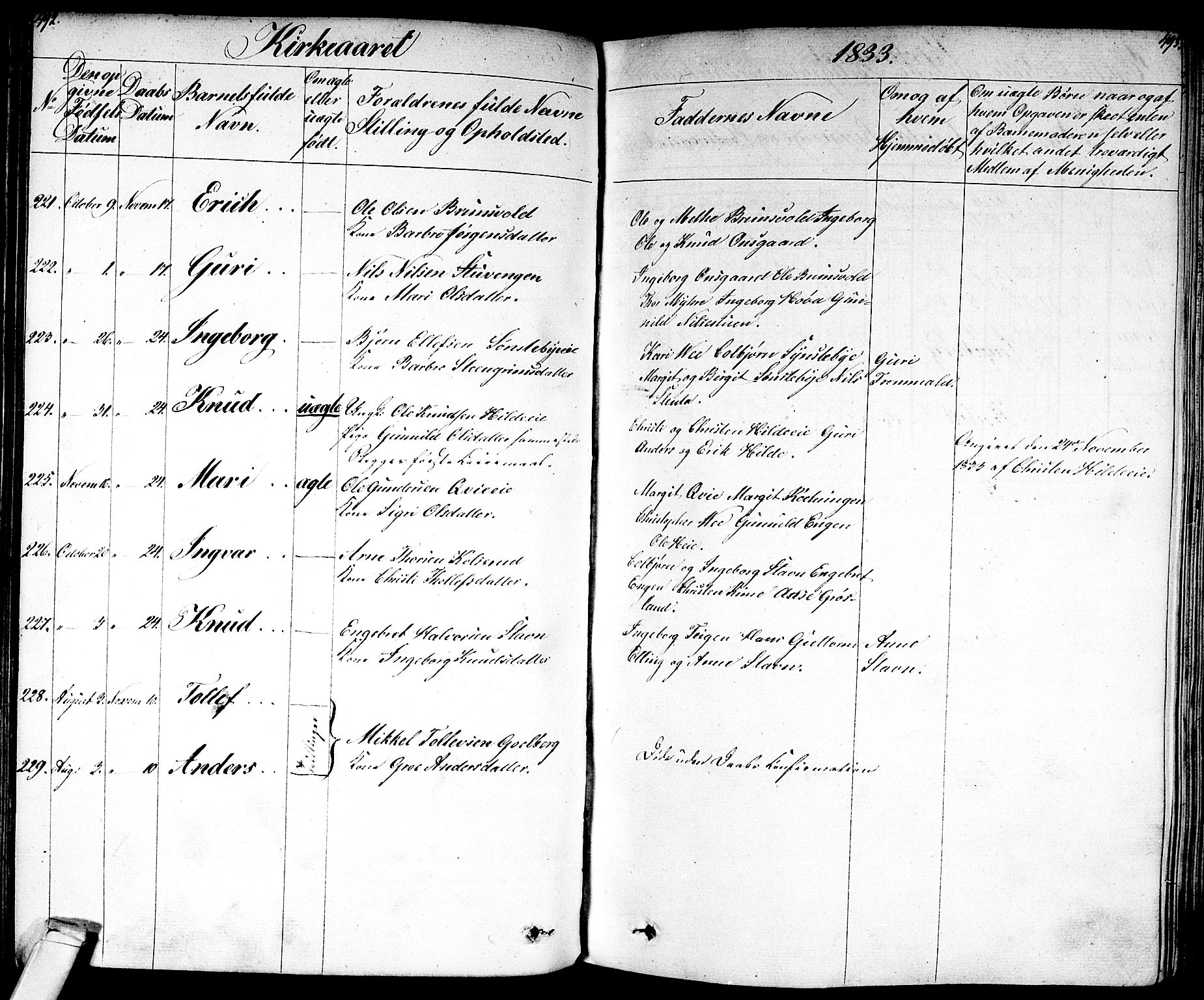 Nes kirkebøker, AV/SAKO-A-236/F/Fa/L0008: Parish register (official) no. 8, 1824-1834, p. 492-493