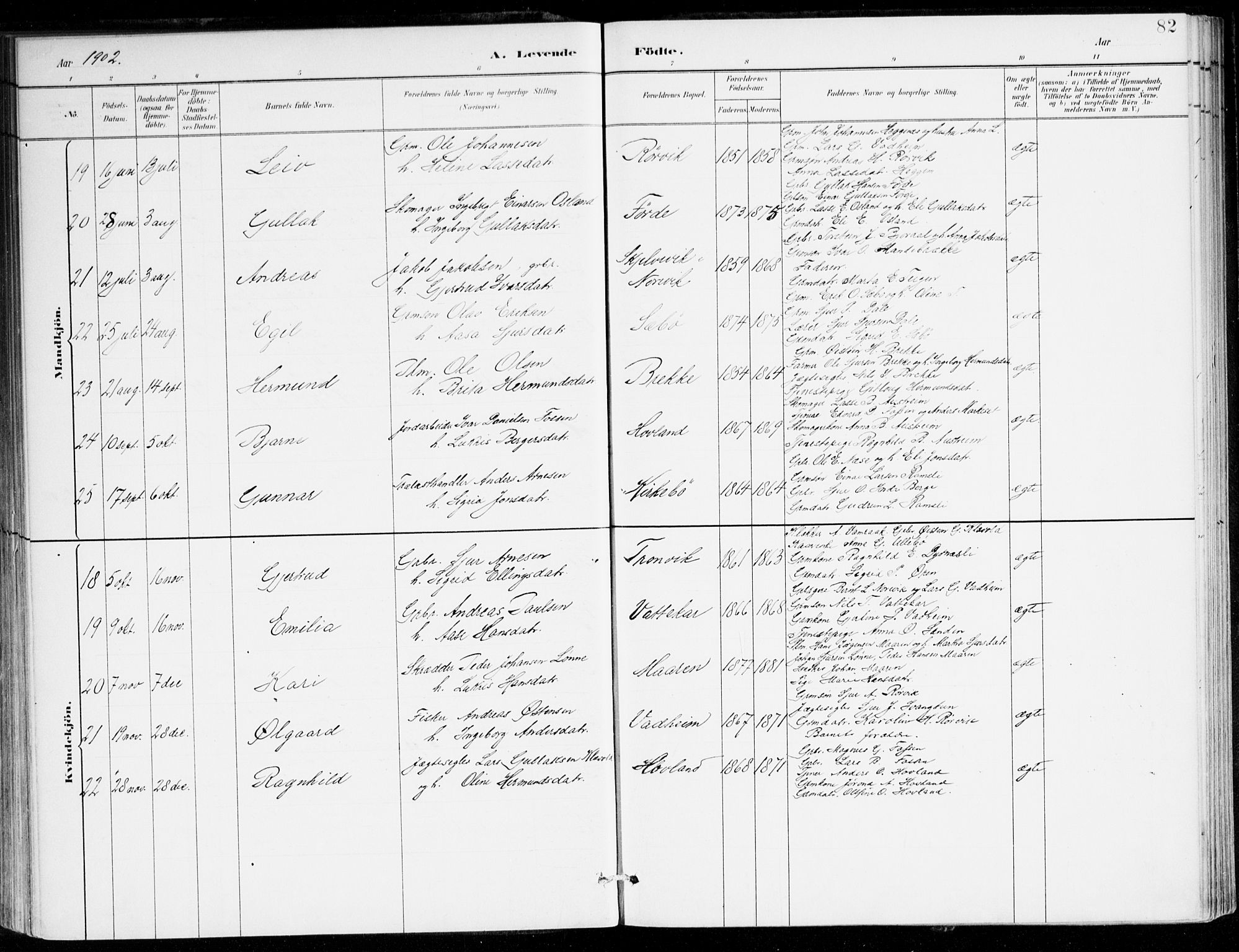 Lavik sokneprestembete, SAB/A-80901: Parish register (official) no. C 1, 1882-1904, p. 82