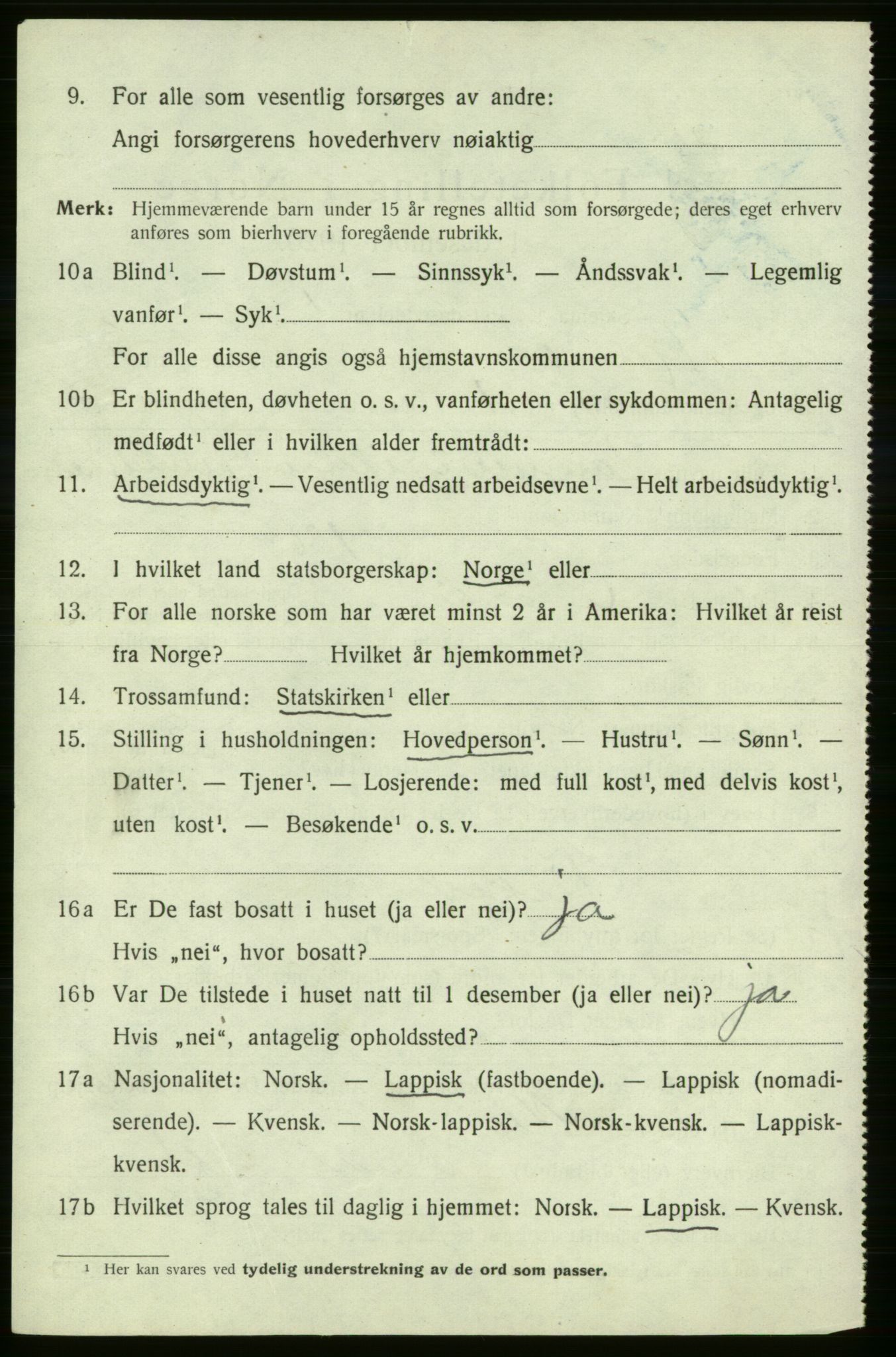SATØ, 1920 census for Kjelvik, 1920, p. 1704