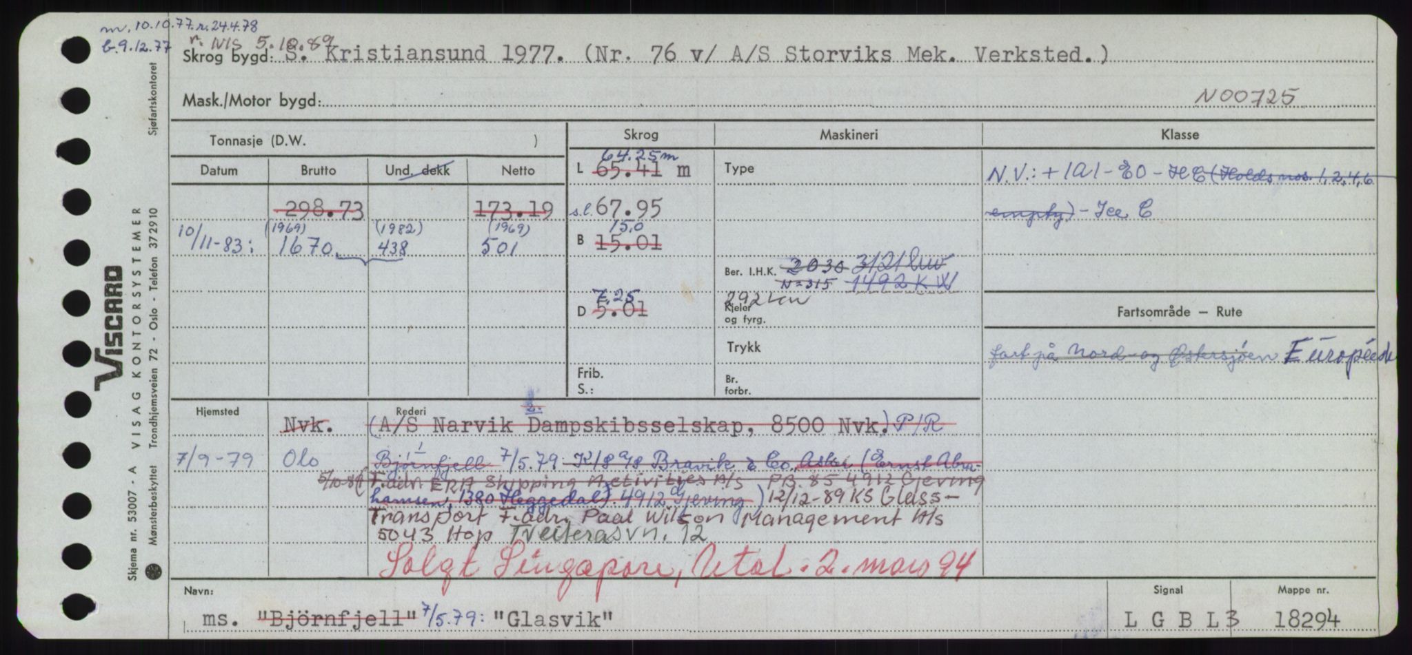 Sjøfartsdirektoratet med forløpere, Skipsmålingen, AV/RA-S-1627/H/Hd/L0012: Fartøy, G-Glø, p. 409