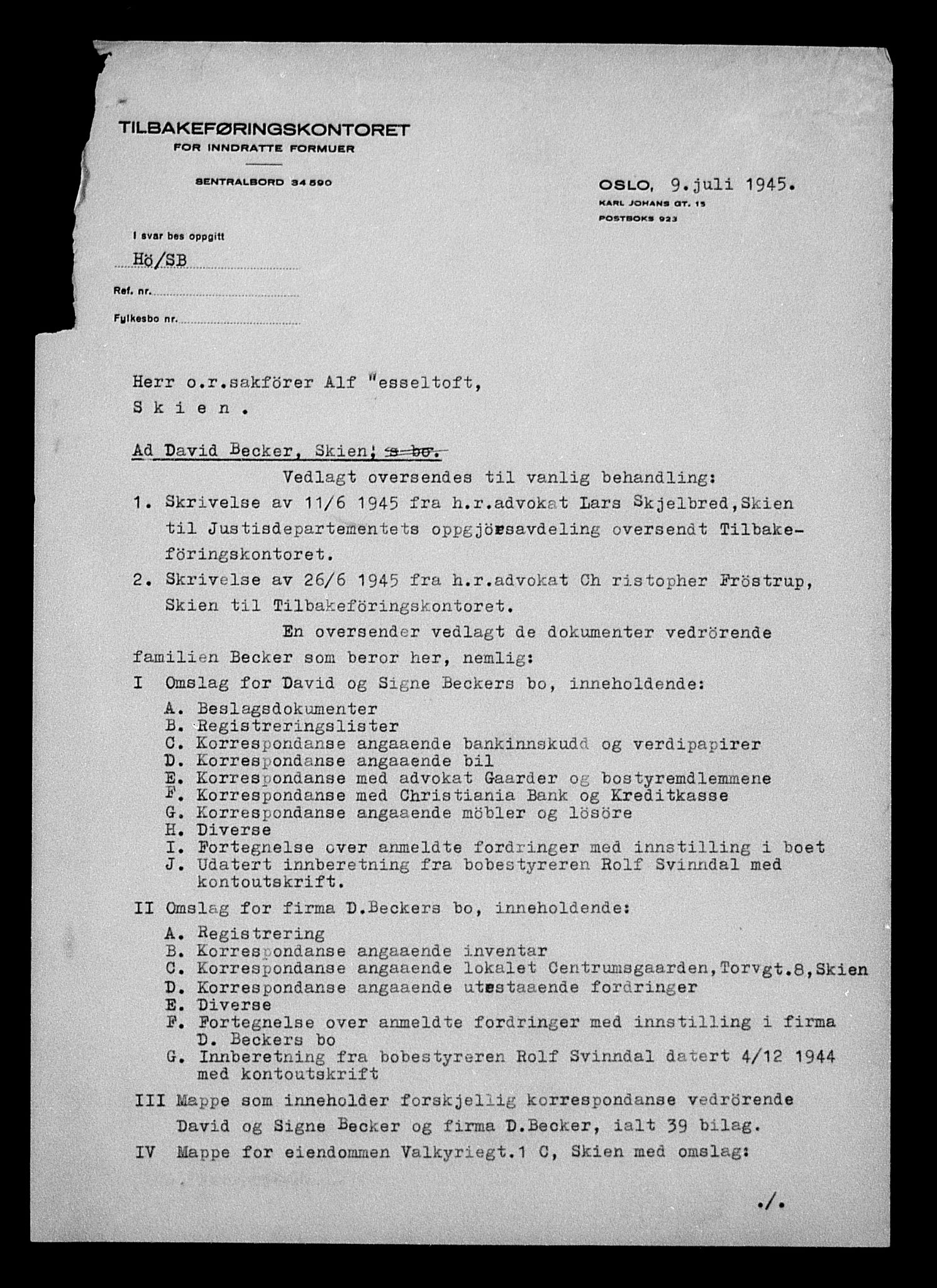 Justisdepartementet, Tilbakeføringskontoret for inndratte formuer, AV/RA-S-1564/H/Hc/Hcd/L0989: --, 1945-1947, p. 532