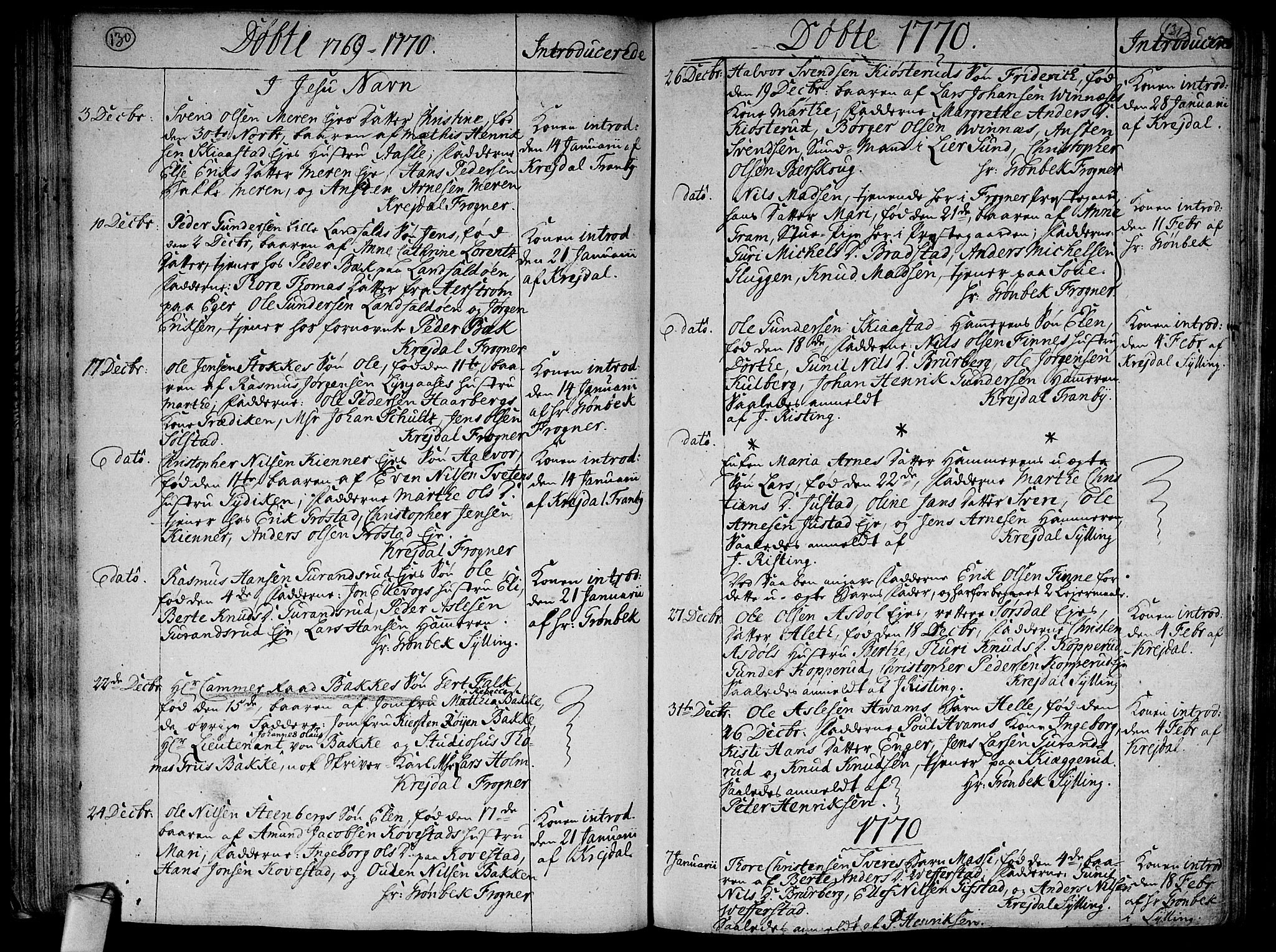 Lier kirkebøker, SAKO/A-230/F/Fa/L0005: Parish register (official) no. I 5, 1764-1777, p. 130-131