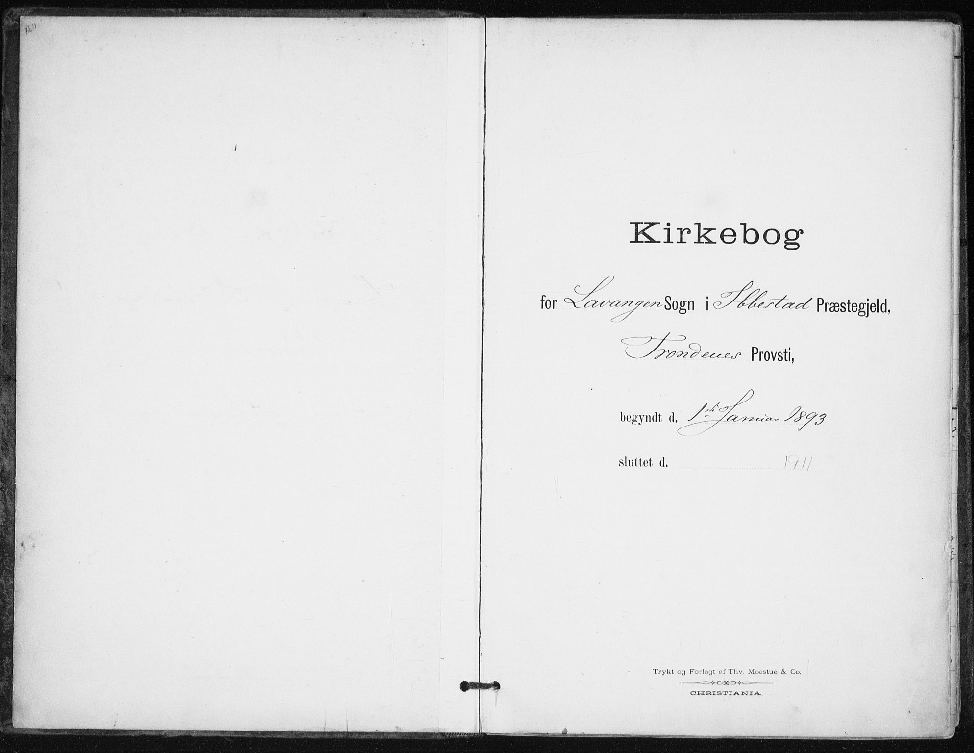 Salangen sokneprestembete, AV/SATØ-S-1324/H/Ha/L0001kirke: Parish register (official) no. 1, 1893-1911