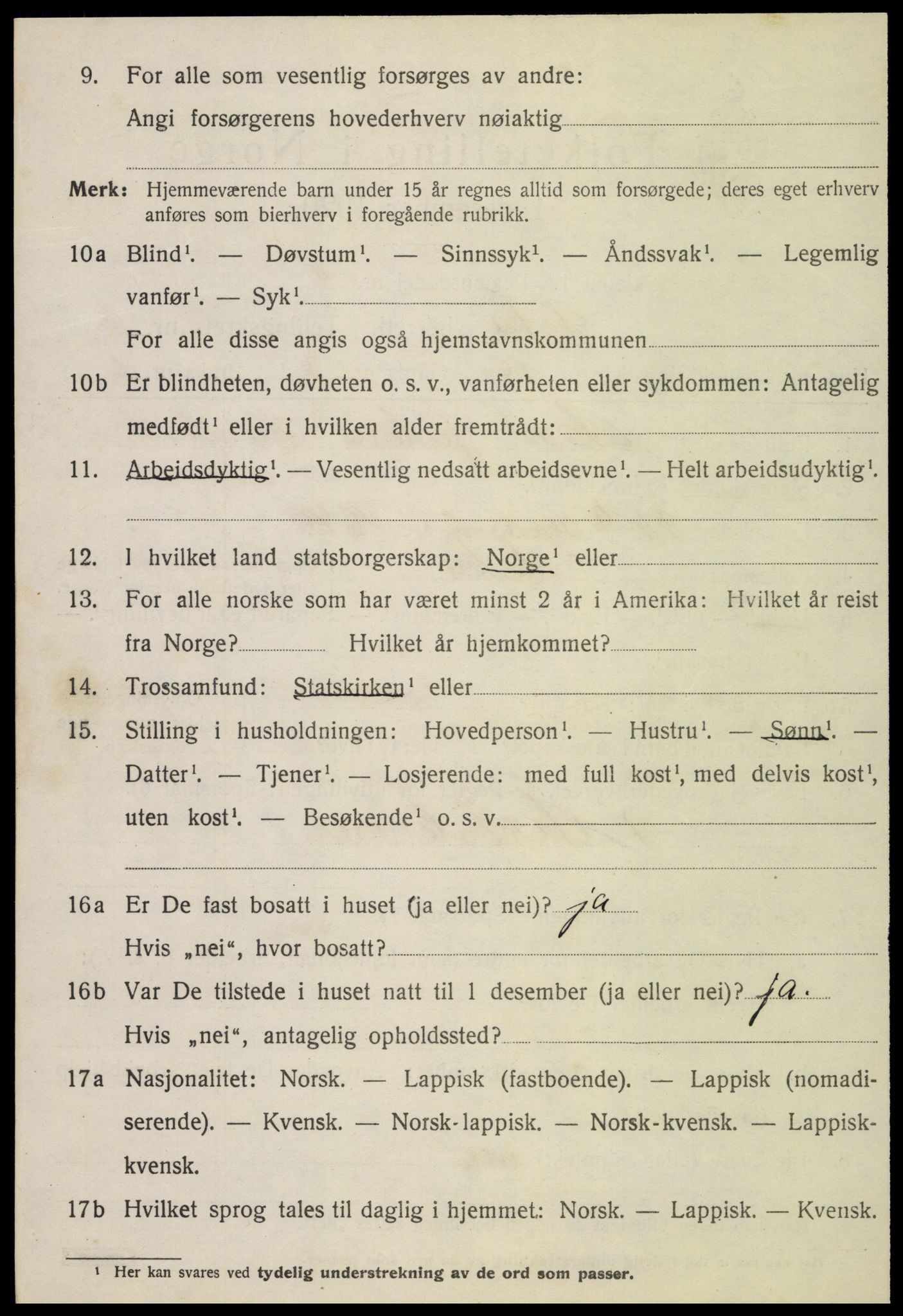 SAT, 1920 census for Leka, 1920, p. 1062