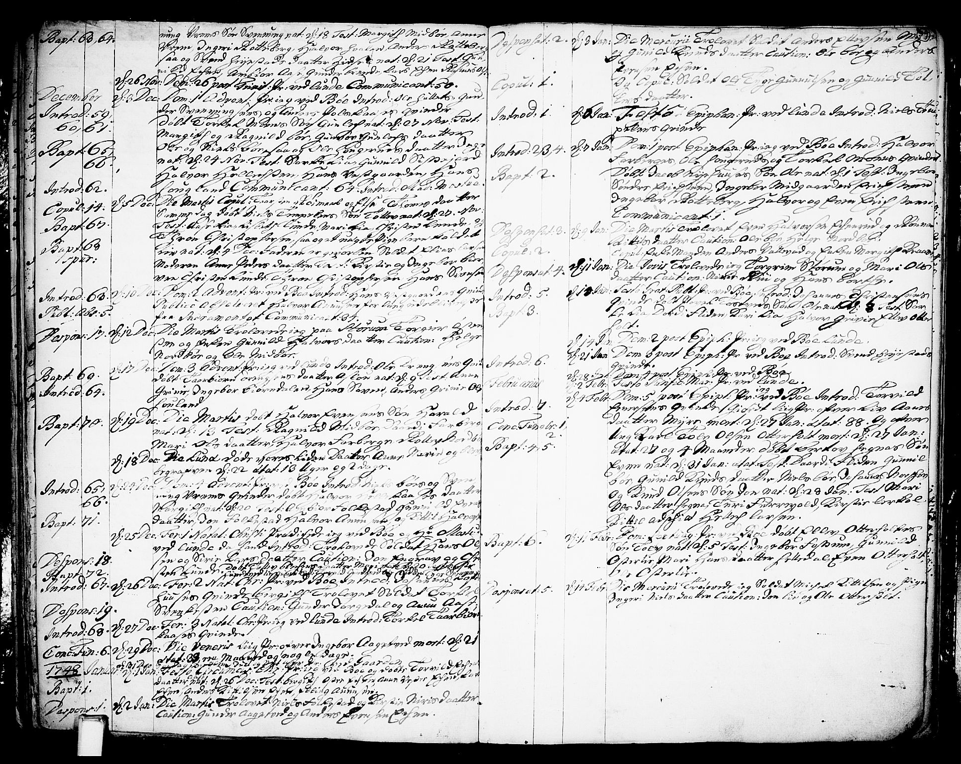 Bø kirkebøker, SAKO/A-257/F/Fa/L0003: Parish register (official) no. 3, 1733-1748, p. 39