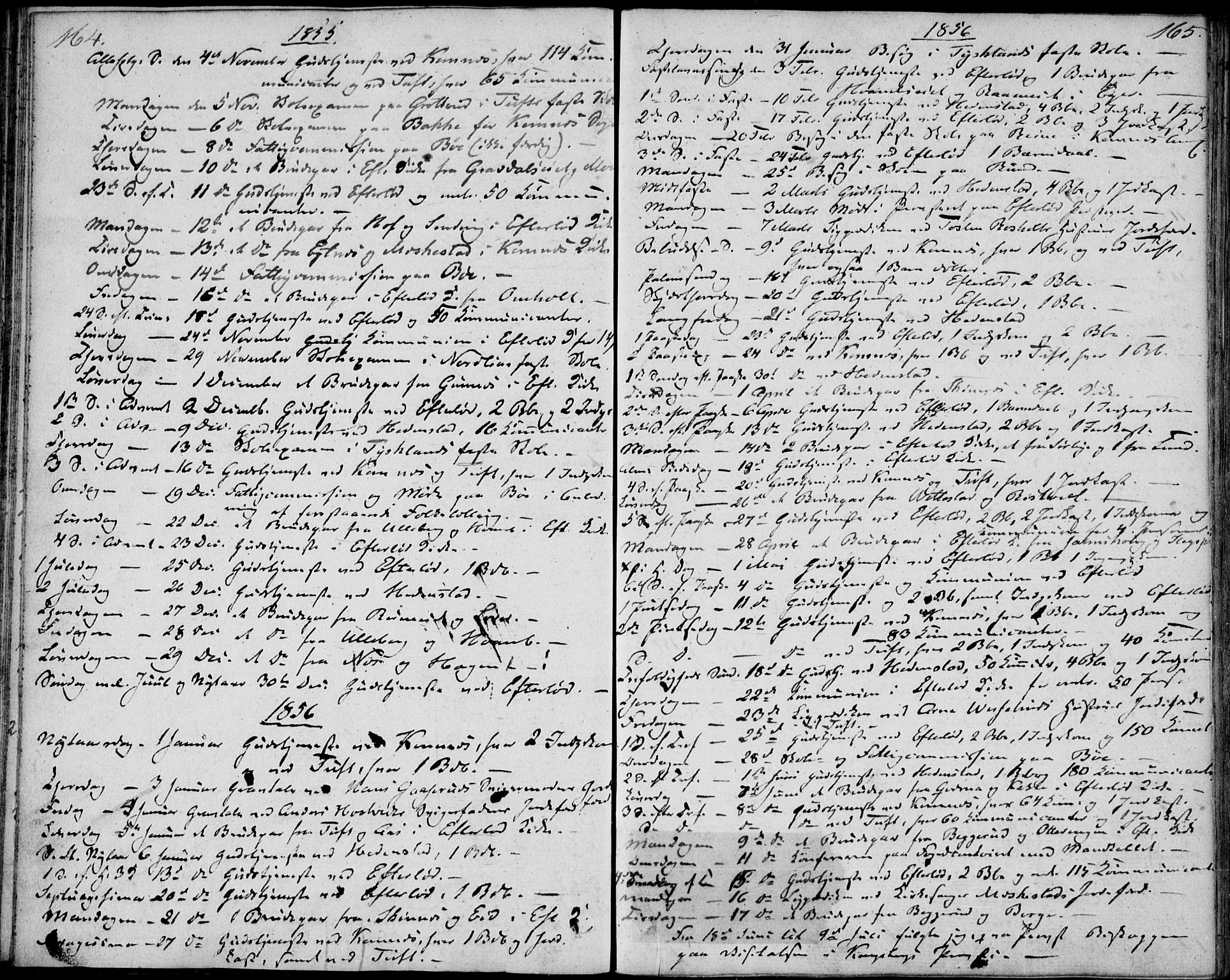 Sandsvær kirkebøker, AV/SAKO-A-244/F/Fa/L0003: Parish register (official) no. I 3, 1809-1817, p. 164-165