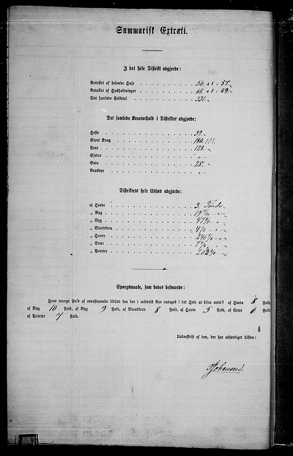 RA, 1865 census for Aurskog, 1865, p. 213