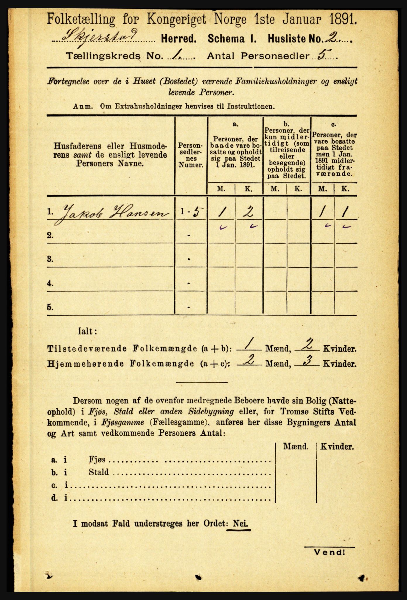 RA, 1891 census for 1842 Skjerstad, 1891, p. 35