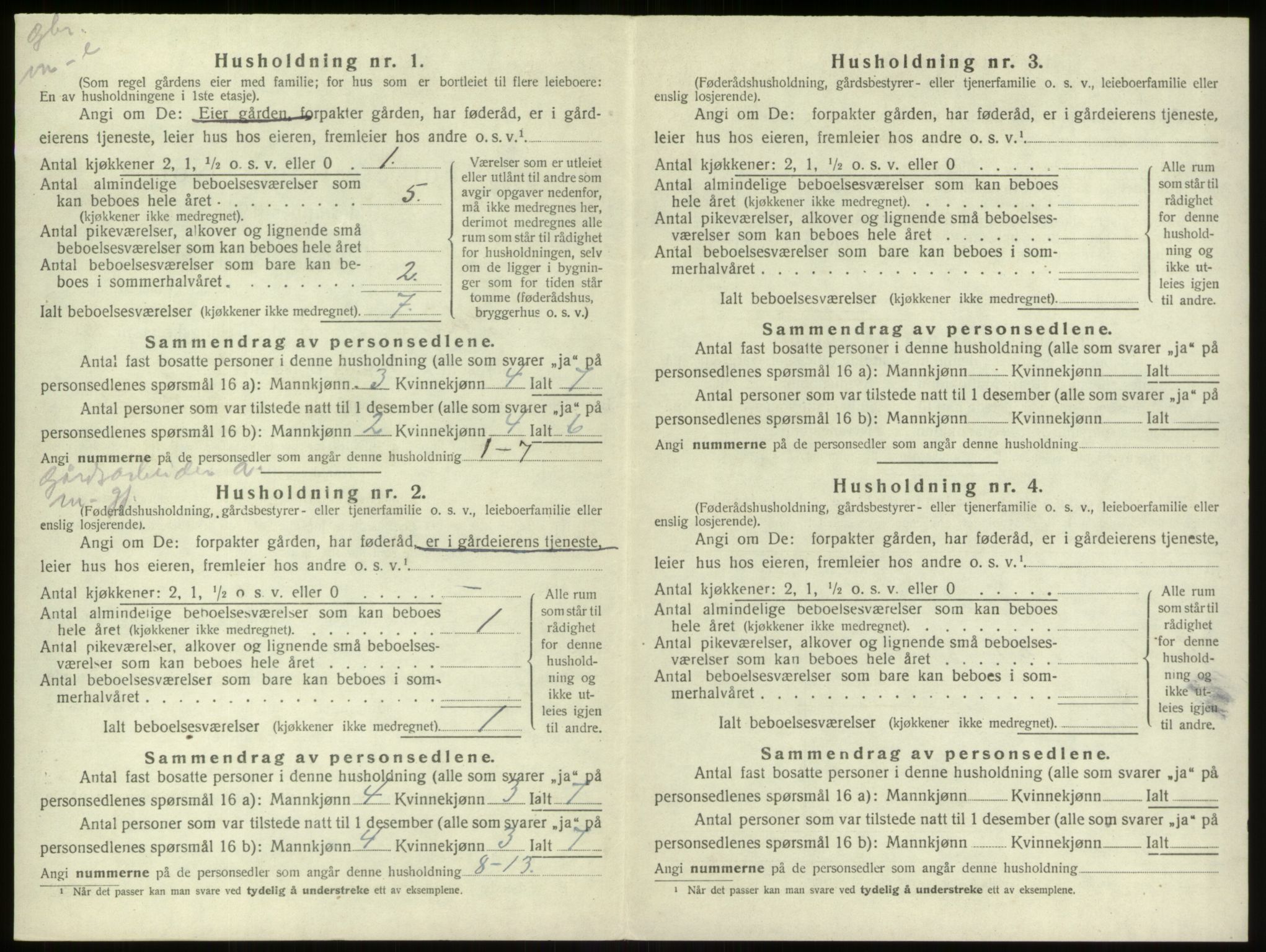 SAB, 1920 census for Stryn, 1920, p. 475