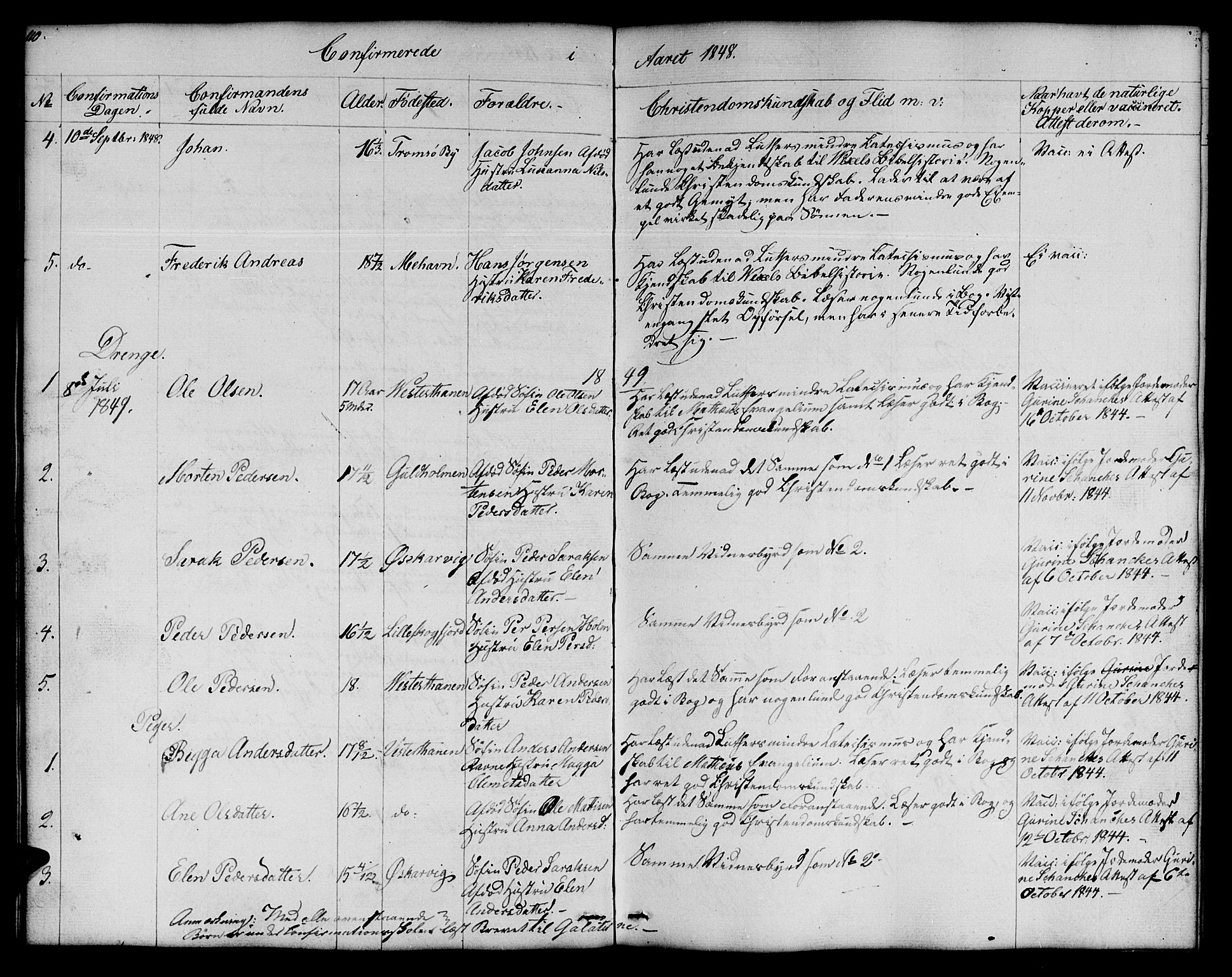 Nesseby sokneprestkontor, SATØ/S-1330/H/Hb/L0005klokker: Parish register (copy) no. 5, 1846-1852, p. 110-111