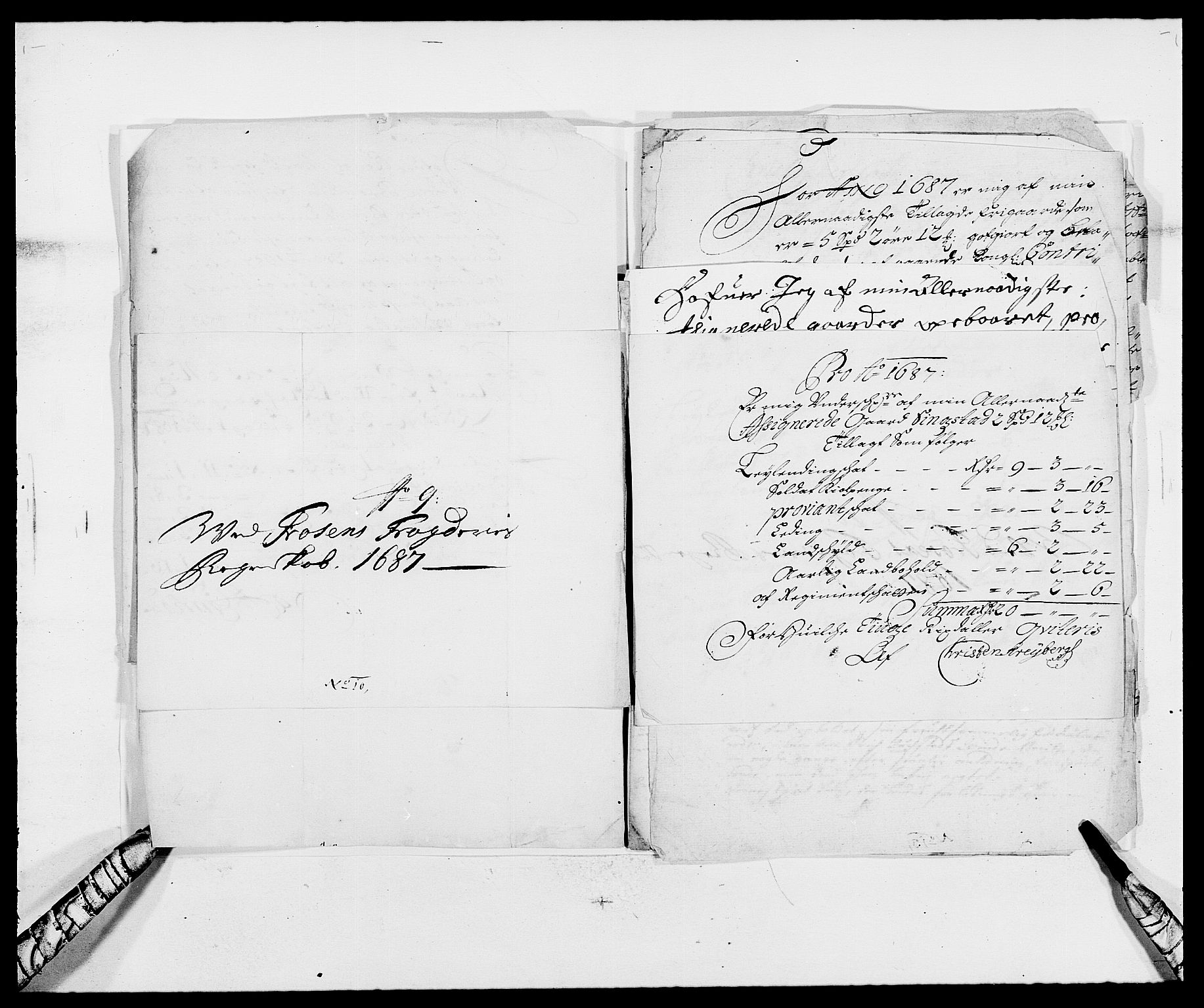 Rentekammeret inntil 1814, Reviderte regnskaper, Fogderegnskap, AV/RA-EA-4092/R57/L3845: Fogderegnskap Fosen, 1687, p. 212