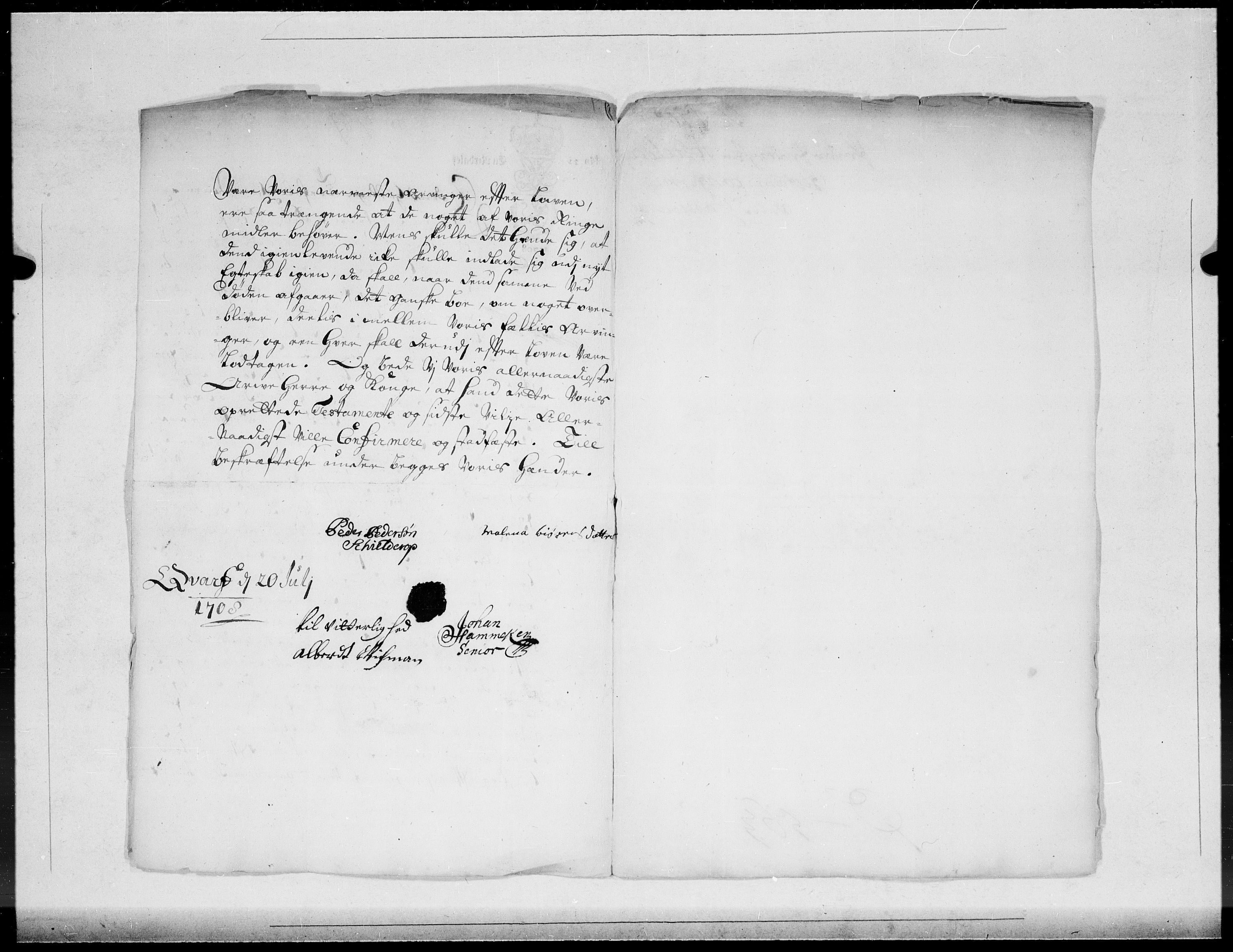 Danske Kanselli 1572-1799, AV/RA-EA-3023/F/Fc/Fcc/Fcca/L0065: Norske innlegg 1572-1799, 1708, p. 15