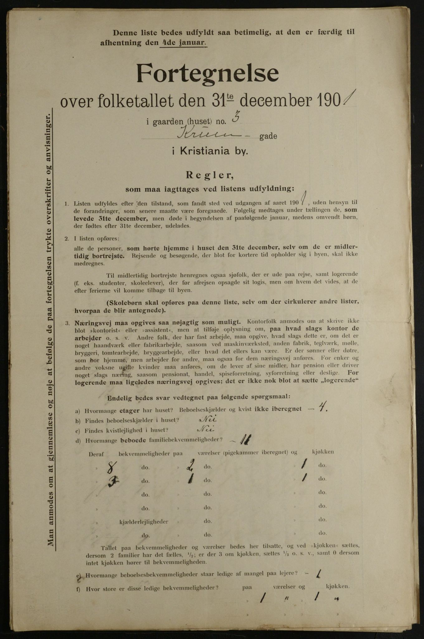 OBA, Municipal Census 1901 for Kristiania, 1901, p. 8439