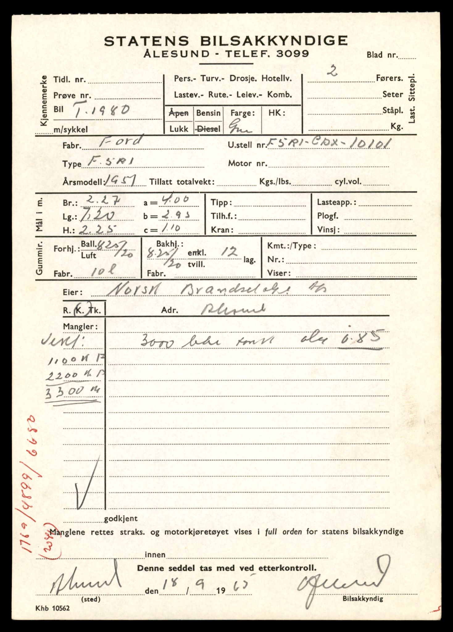 Møre og Romsdal vegkontor - Ålesund trafikkstasjon, AV/SAT-A-4099/F/Fe/L0016: Registreringskort for kjøretøy T 1851 - T 1984, 1927-1998, p. 2765