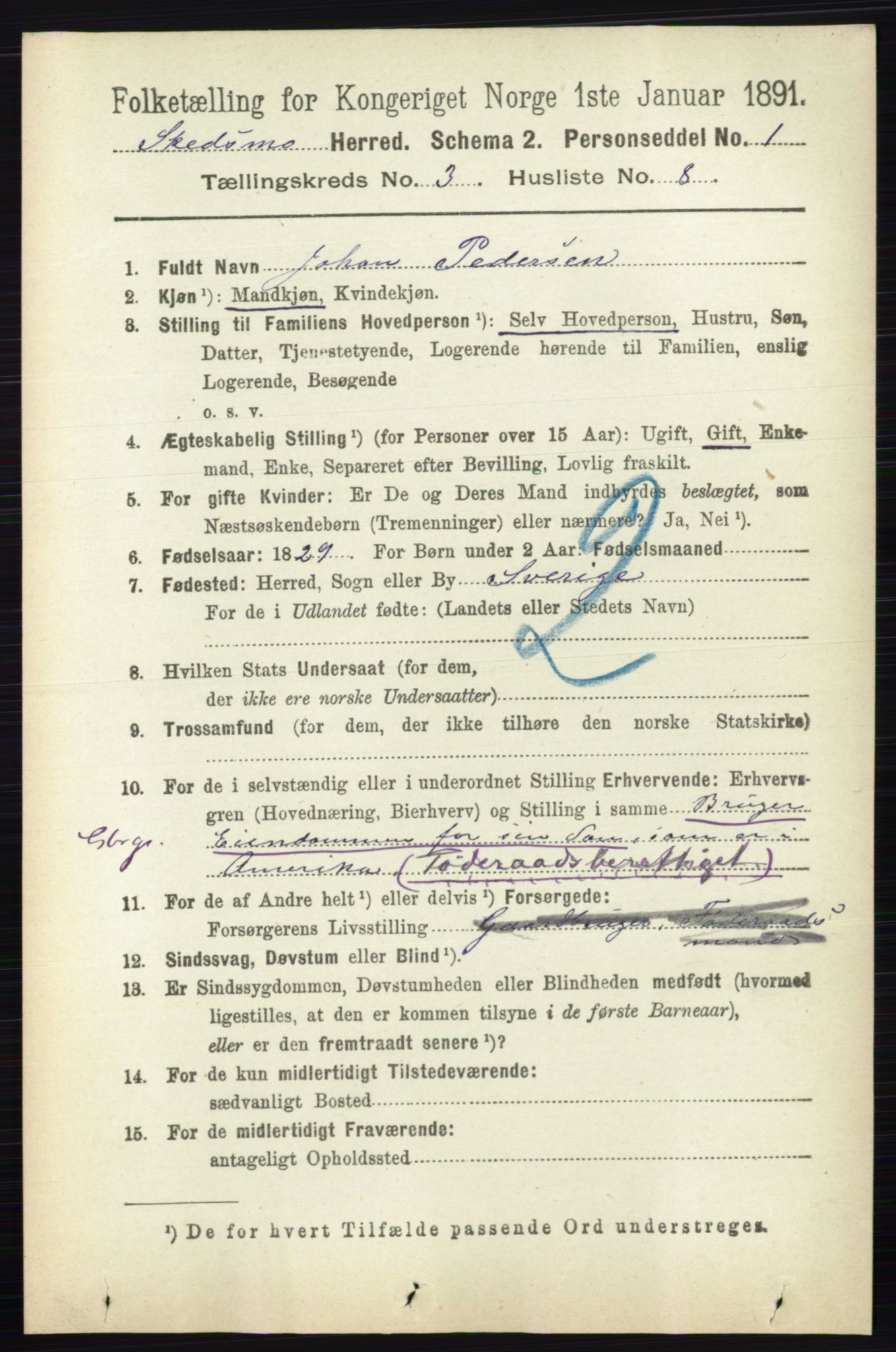 RA, 1891 census for 0231 Skedsmo, 1891, p. 1347