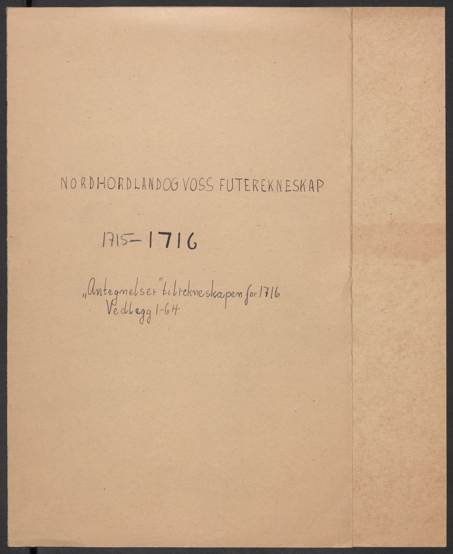 Rentekammeret inntil 1814, Reviderte regnskaper, Fogderegnskap, RA/EA-4092/R51/L3200: Fogderegnskap Nordhordland og Voss, 1716, p. 2