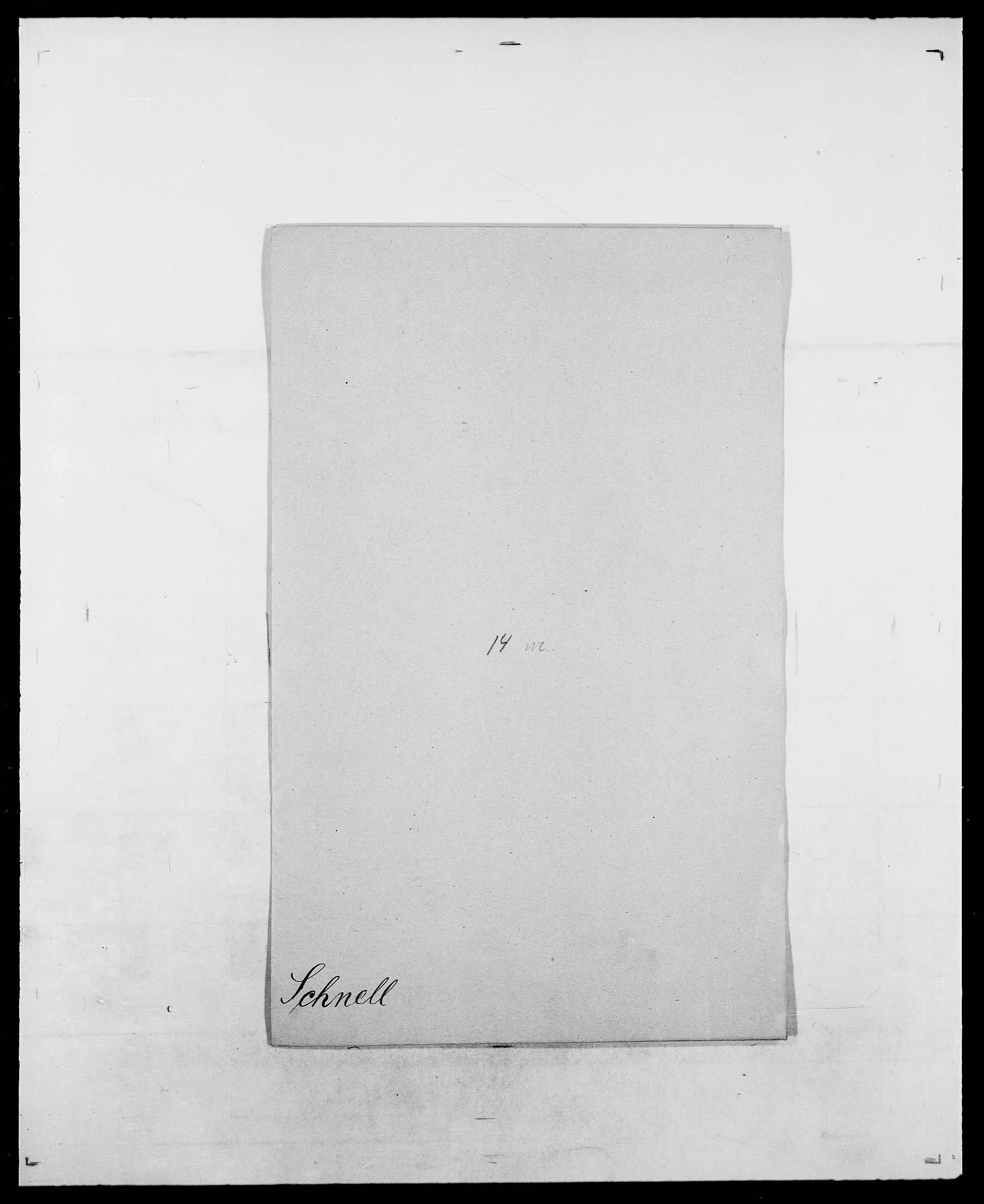 Delgobe, Charles Antoine - samling, AV/SAO-PAO-0038/D/Da/L0035: Schnabel - sjetman, p. 22