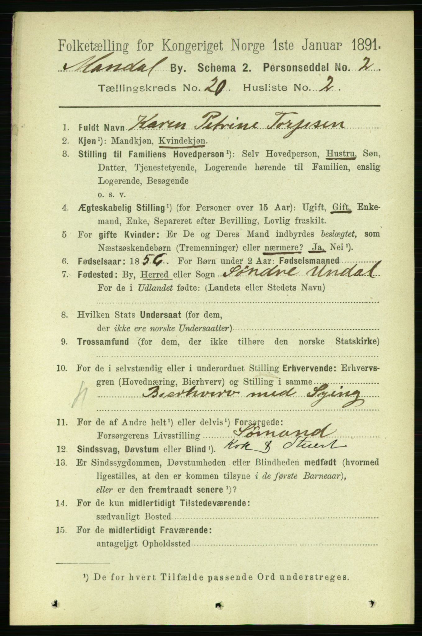 RA, 1891 census for 1002 Mandal, 1891, p. 3948