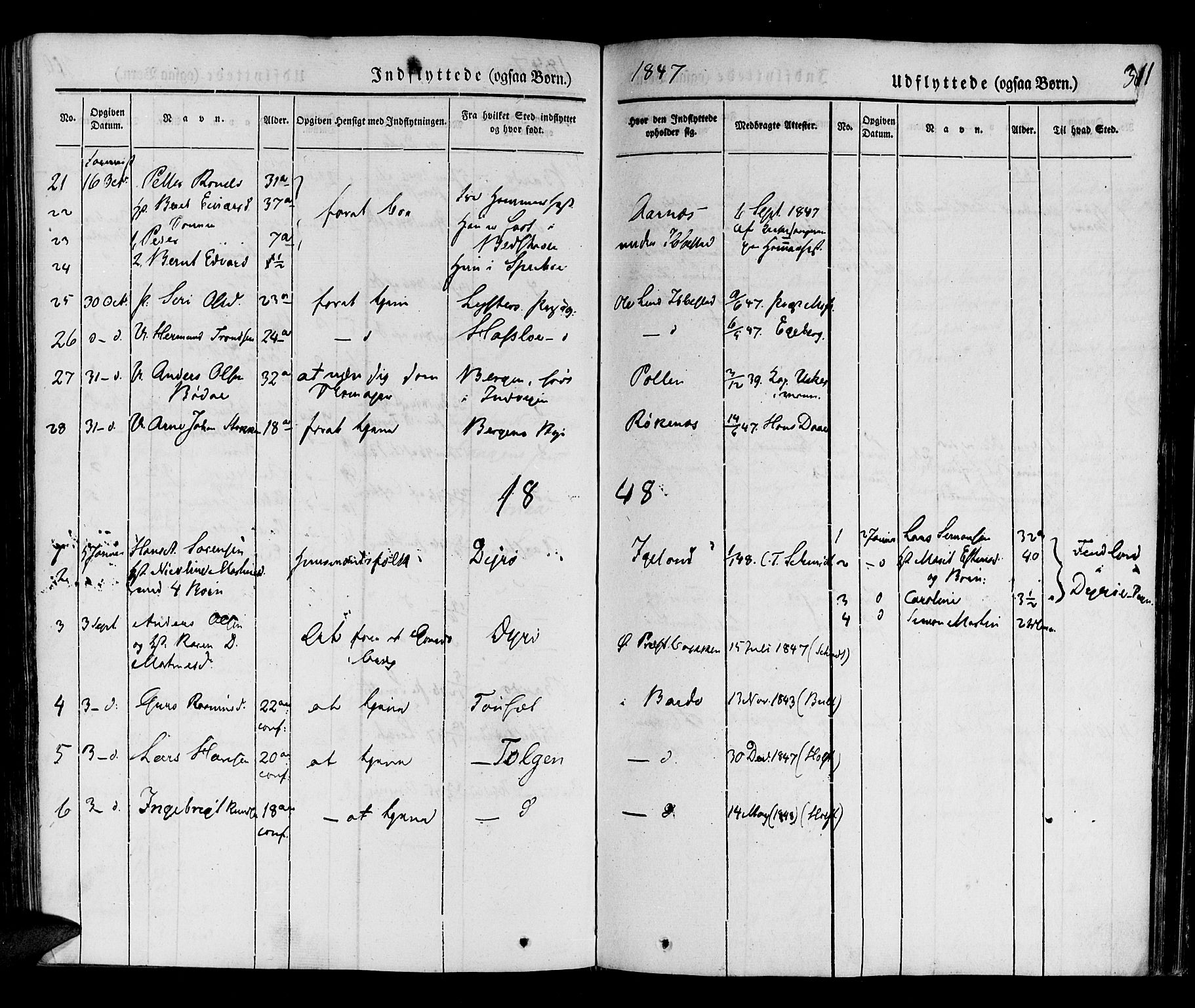 Ibestad sokneprestembete, AV/SATØ-S-0077/H/Ha/Haa/L0006kirke: Parish register (official) no. 6, 1837-1850, p. 311