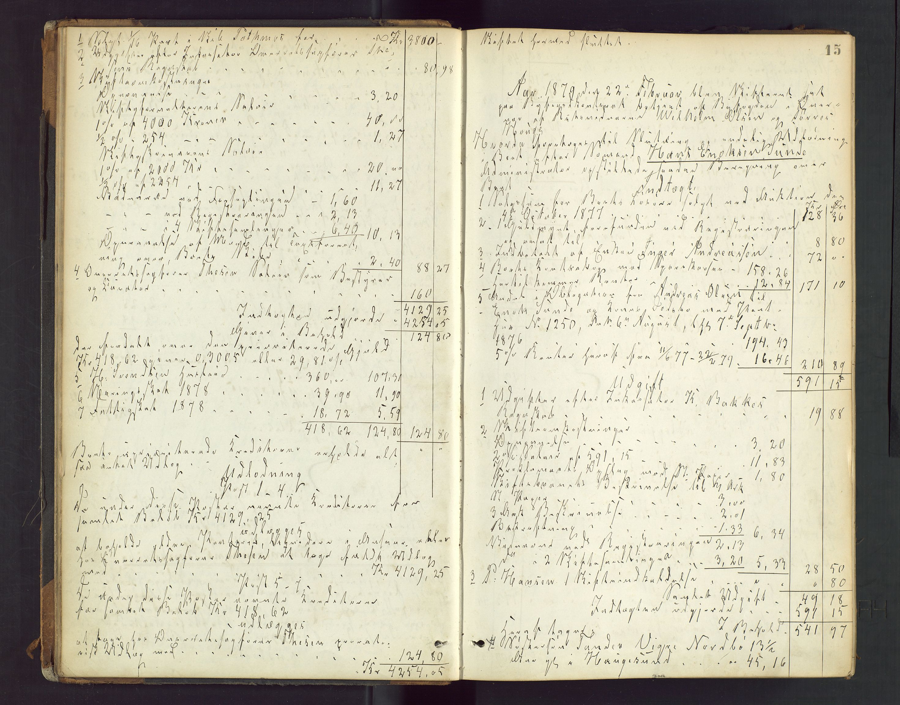 Stavanger byfogd, AV/SAST-A-101408/001/5/50/503BD/L0003: Skifteutlodningsprotokoll, 1878-1885, p. 15