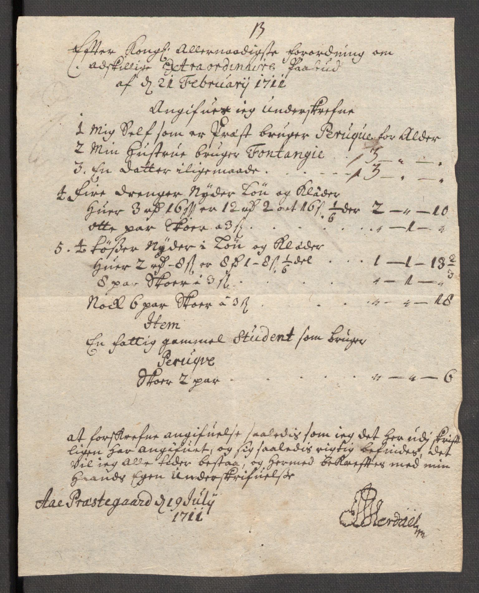 Rentekammeret inntil 1814, Reviderte regnskaper, Fogderegnskap, RA/EA-4092/R57/L3860: Fogderegnskap Fosen, 1711, p. 414