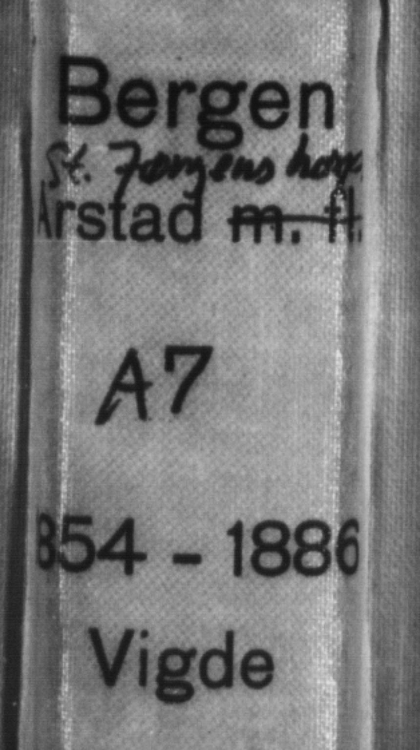St. Jørgens hospital og Årstad sokneprestembete, SAB/A-99934: Parish register (copy) no. A 7, 1854-1886