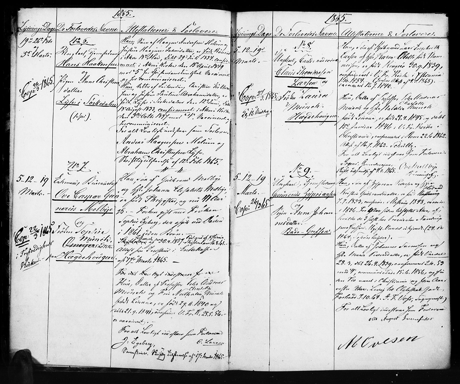 Vestre Aker prestekontor Kirkebøker, AV/SAO-A-10025/H/Ha/L0001: Banns register no. 1, 1865-1878