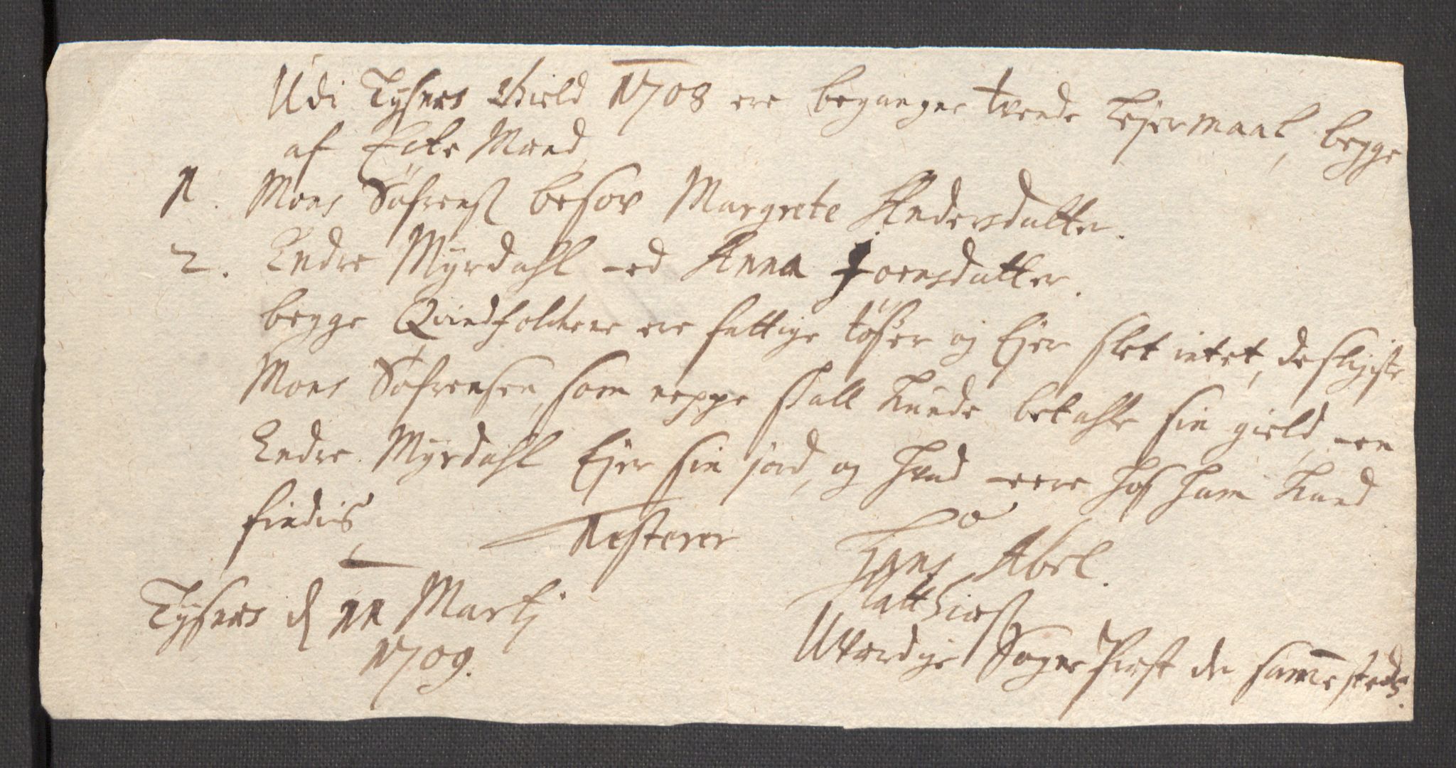 Rentekammeret inntil 1814, Reviderte regnskaper, Fogderegnskap, AV/RA-EA-4092/R48/L2985: Fogderegnskap Sunnhordland og Hardanger, 1708, p. 85