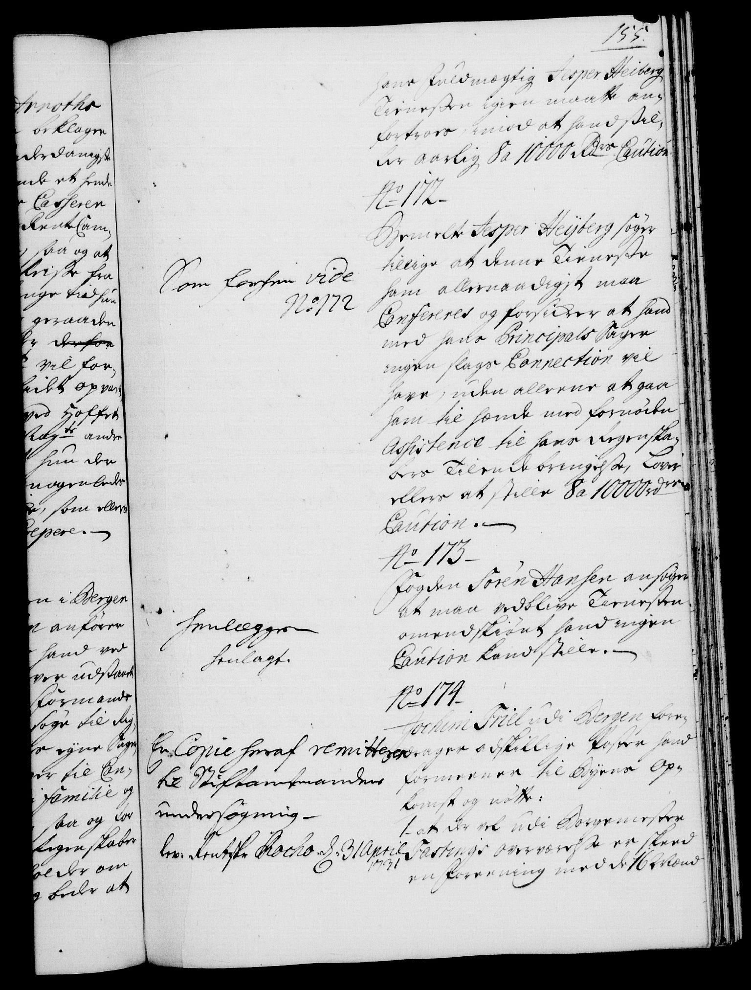 Rentekammeret, Kammerkanselliet, RA/EA-3111/G/Gh/Gha/L0013: Norsk ekstraktmemorialprotokoll (merket RK 53.58), 1731, p. 155