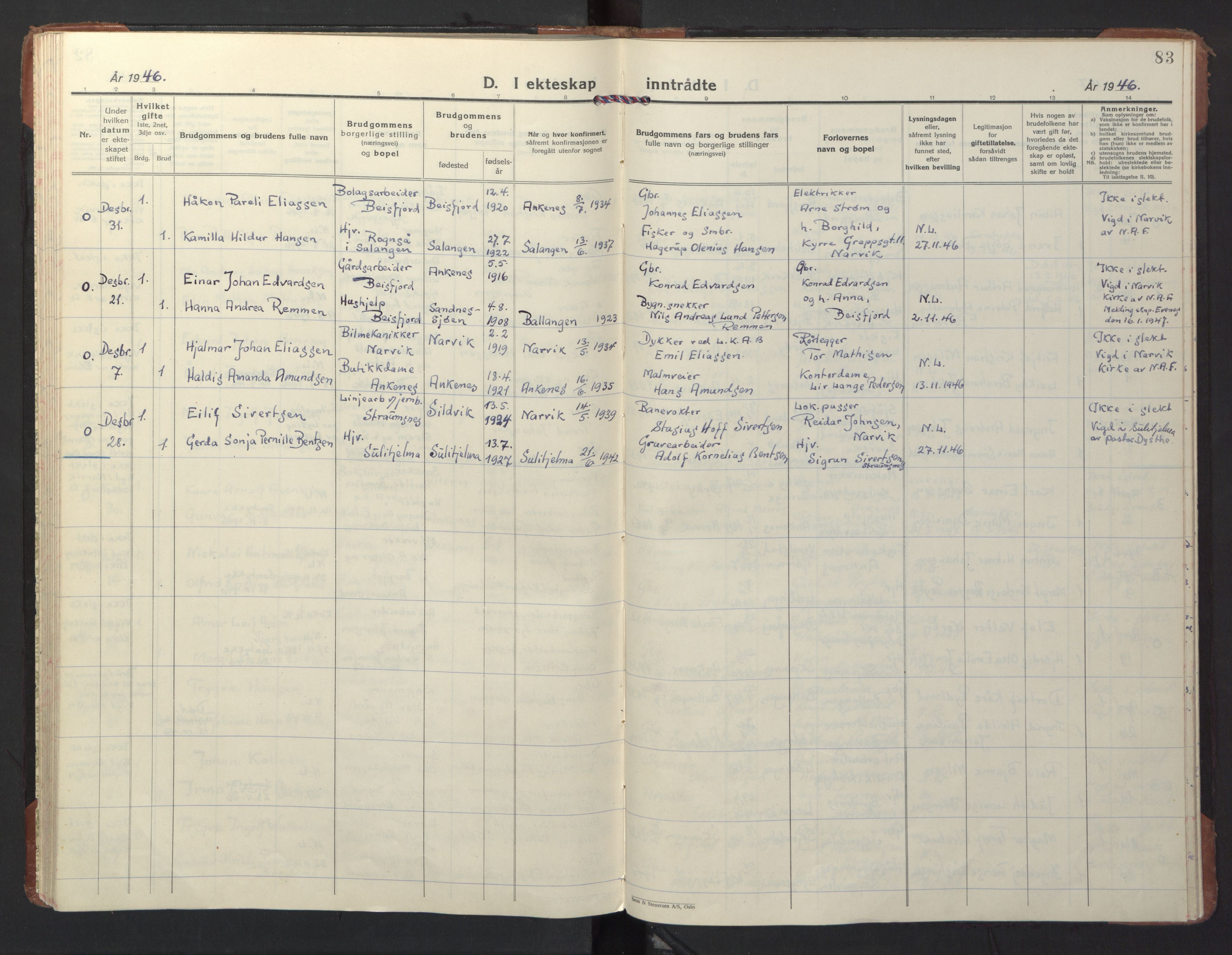 Ministerialprotokoller, klokkerbøker og fødselsregistre - Nordland, AV/SAT-A-1459/866/L0948: Parish register (official) no. 866A11, 1929-1949, p. 83