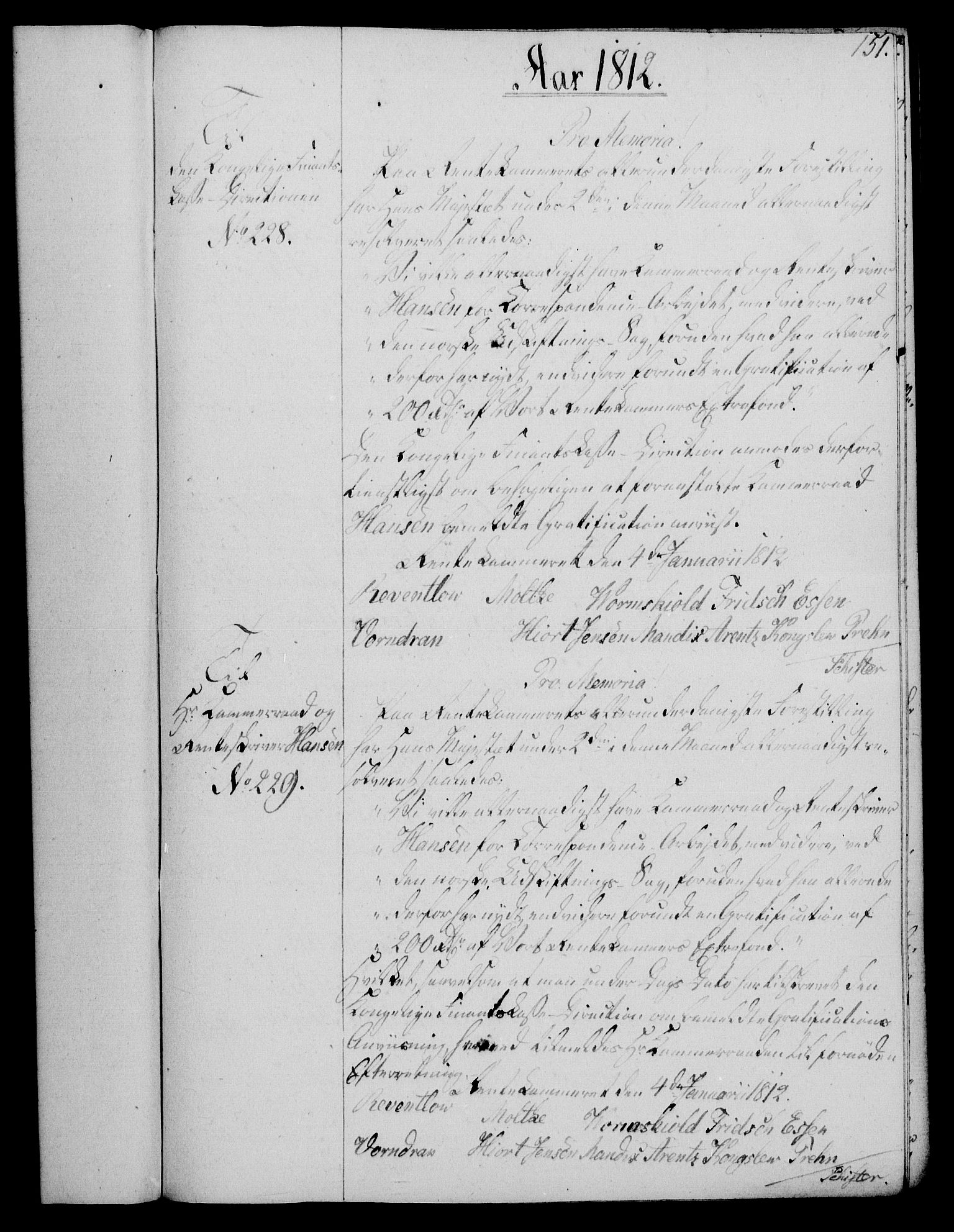 Rentekammeret, Kammerkanselliet, RA/EA-3111/G/Gg/Gga/L0020: Norsk ekspedisjonsprotokoll med register (merket RK 53.20), 1811-1814, p. 151