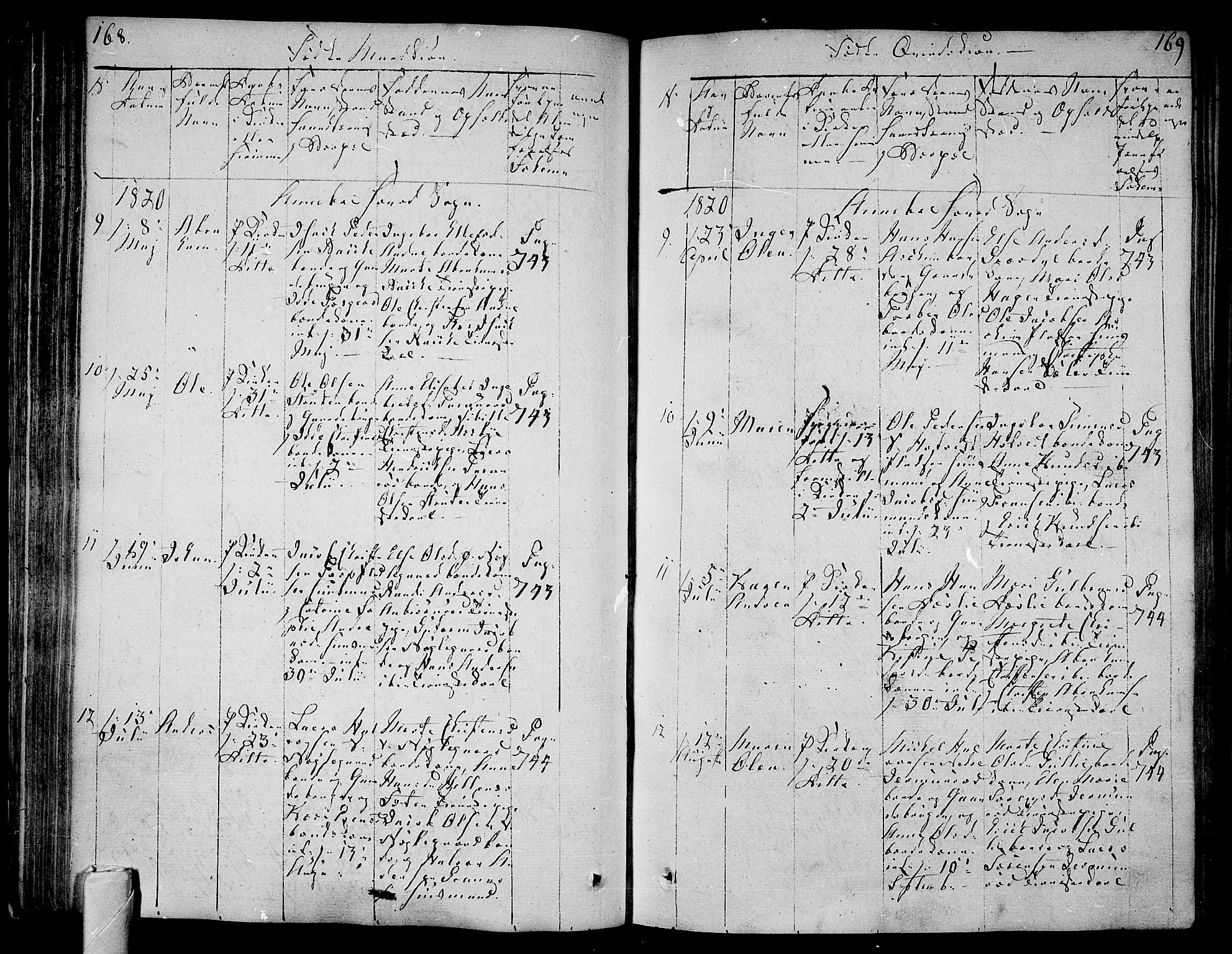 Andebu kirkebøker, AV/SAKO-A-336/F/Fa/L0003: Parish register (official) no. 3 /1, 1803-1828, p. 168-169