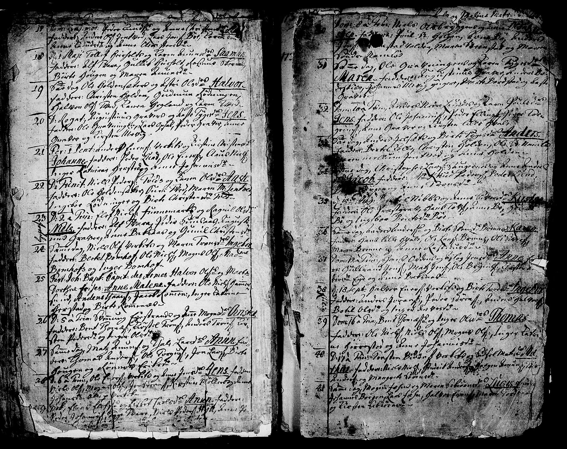 Holla kirkebøker, SAKO/A-272/F/Fa/L0001: Parish register (official) no. 1, 1717-1779, p. 23