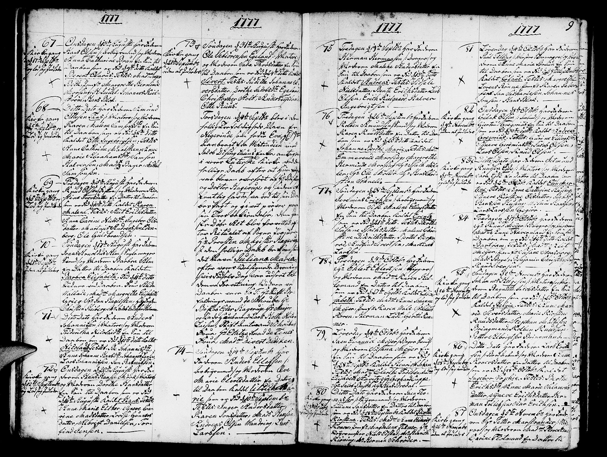 Nykirken Sokneprestembete, SAB/A-77101/H/Haa/L0005: Parish register (official) no. A 5, 1775-1808, p. 9