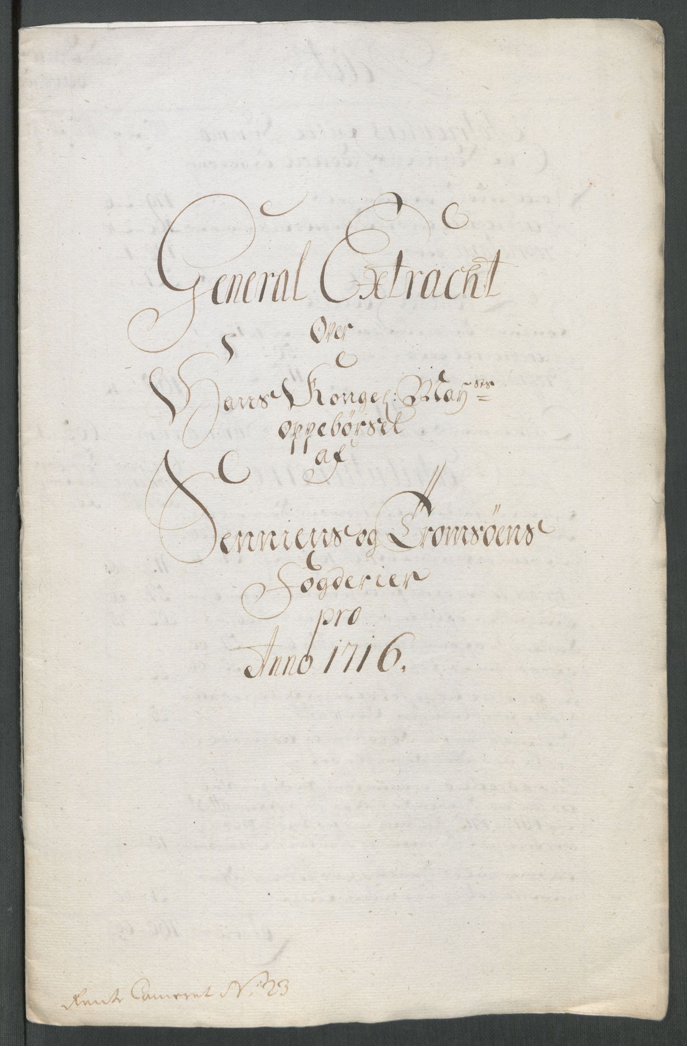 Rentekammeret inntil 1814, Reviderte regnskaper, Fogderegnskap, RA/EA-4092/R68/L4762: Fogderegnskap Senja og Troms, 1716, p. 13