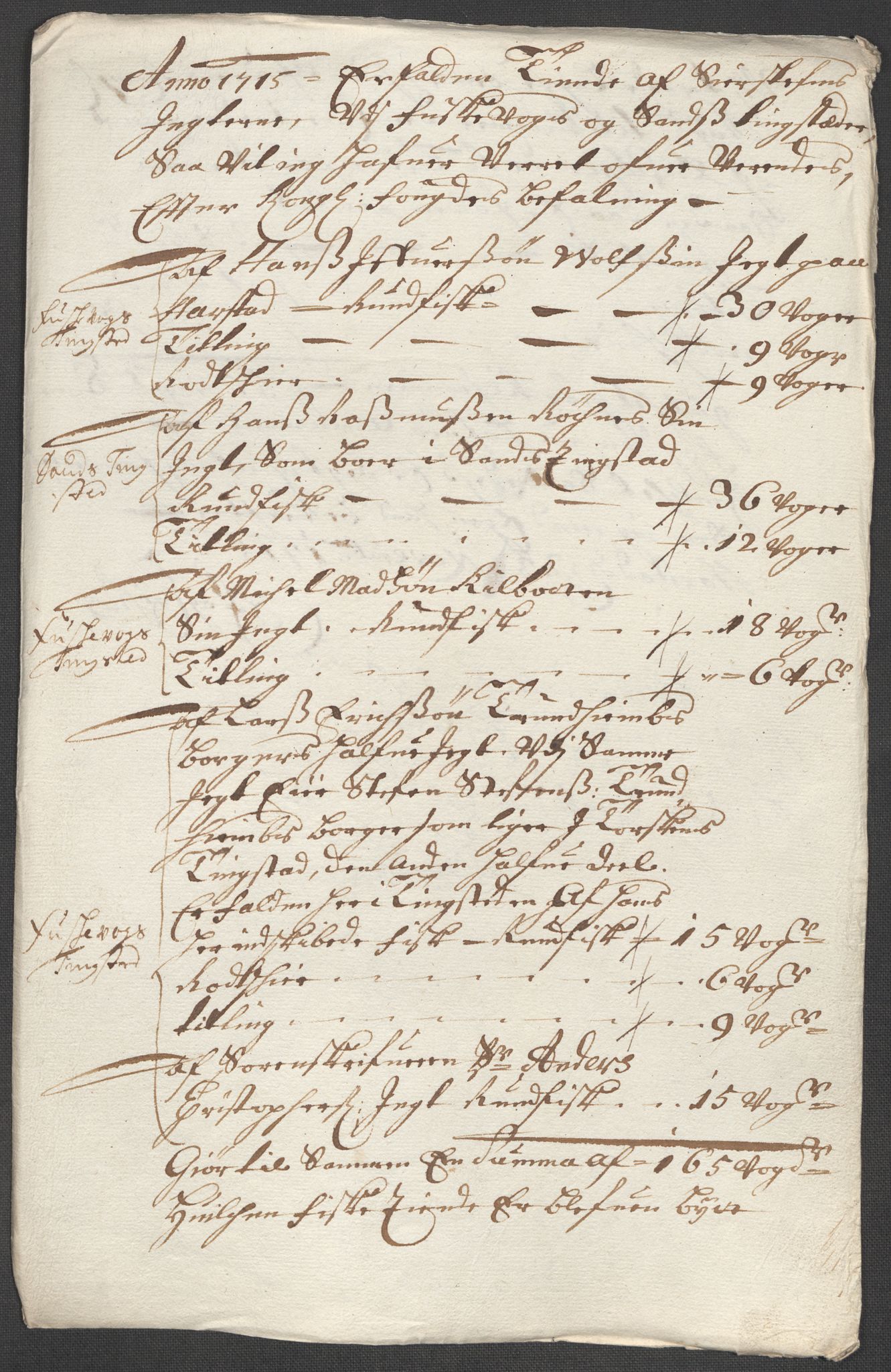 Rentekammeret inntil 1814, Reviderte regnskaper, Fogderegnskap, AV/RA-EA-4092/R68/L4761: Fogderegnskap Senja og Troms, 1715, p. 124