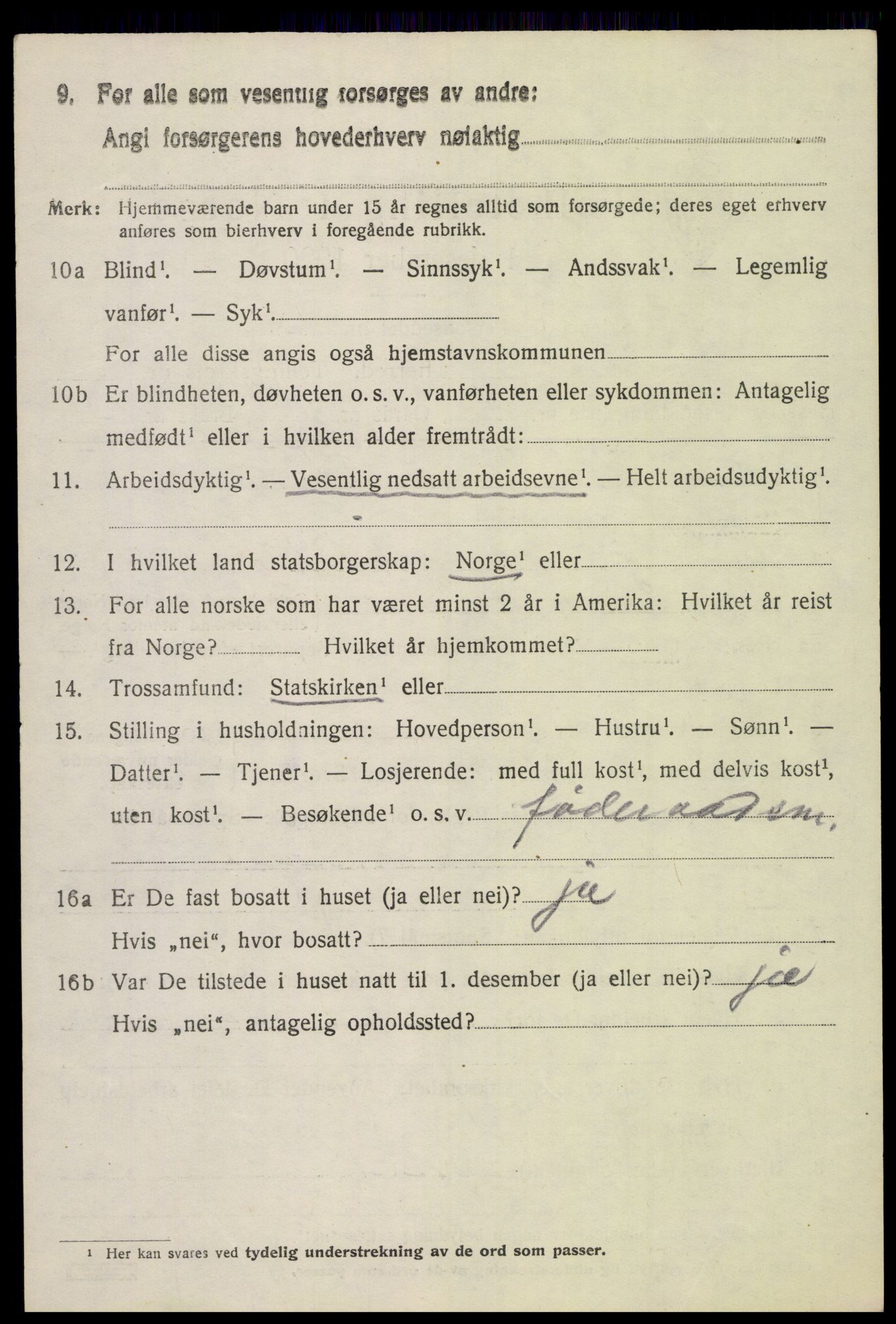 SAH, 1920 census for Vardal, 1920, p. 3068