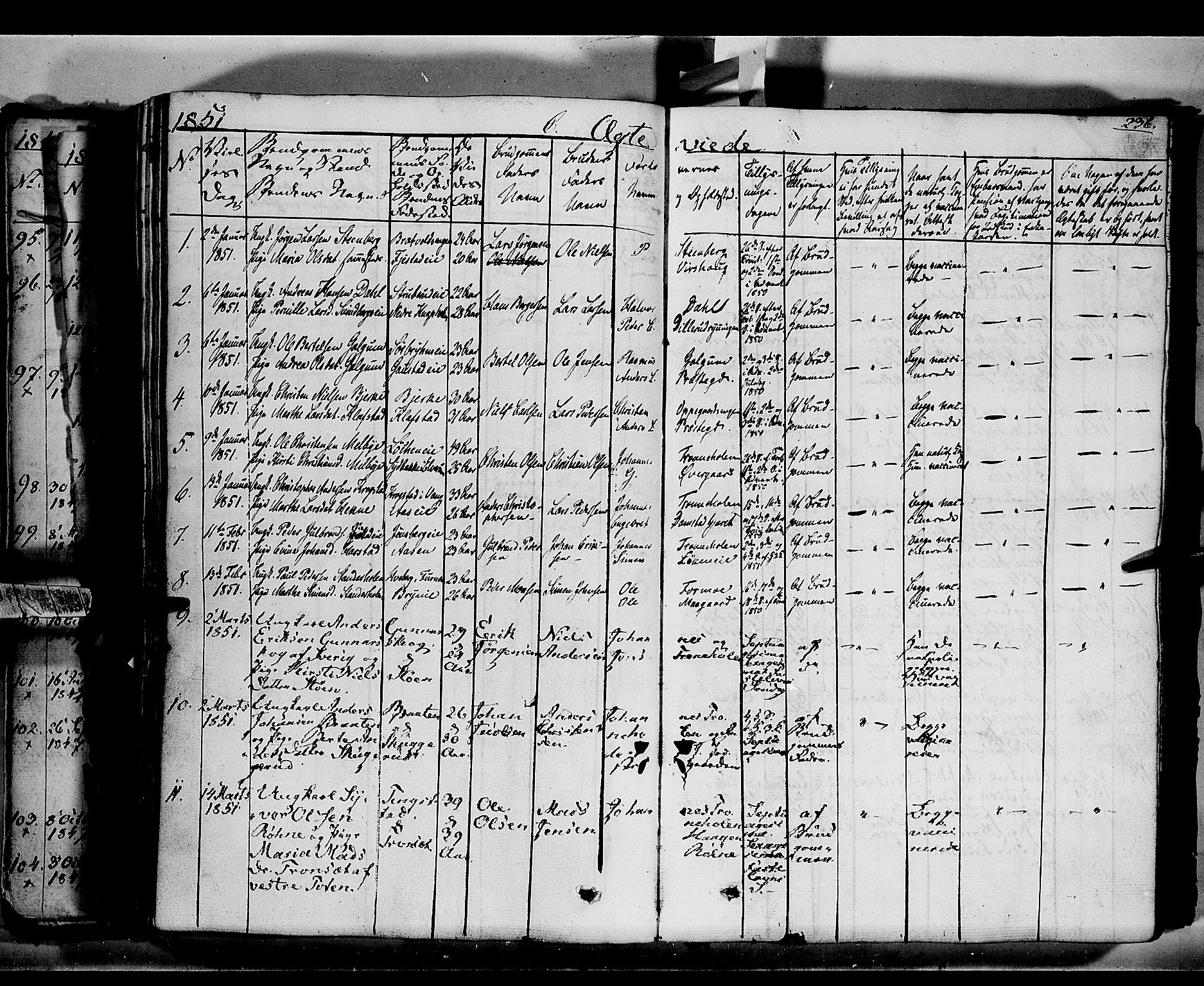 Romedal prestekontor, SAH/PREST-004/K/L0004: Parish register (official) no. 4, 1847-1861, p. 236