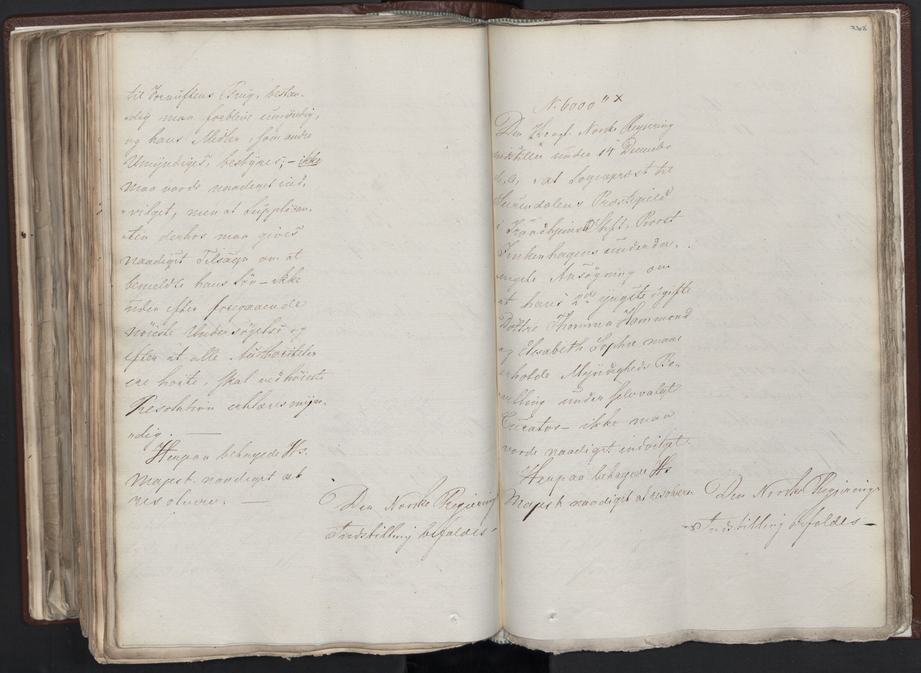 Statsrådssekretariatet, AV/RA-S-1001/A/Ab/L0012: Kgl. res. nr. 5679-6008 II, 1821, p. 267b-268a