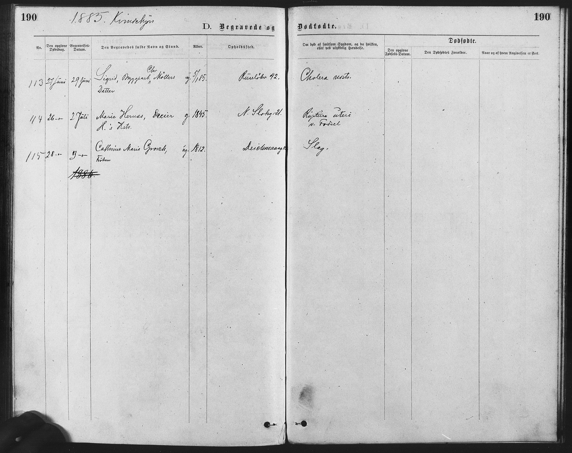 Trefoldighet prestekontor Kirkebøker, AV/SAO-A-10882/F/Fd/L0002: Parish register (official) no. IV 2, 1877-1885, p. 190