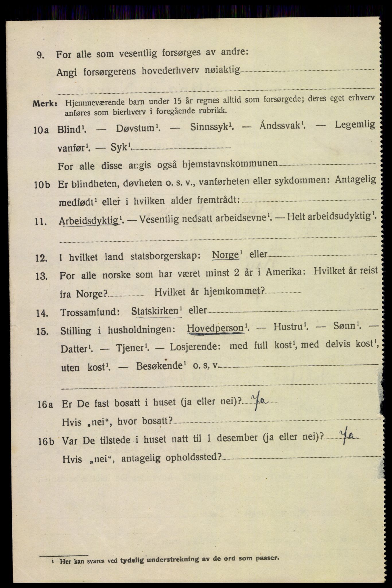 SAH, 1920 census for Lillehammer, 1920, p. 10379