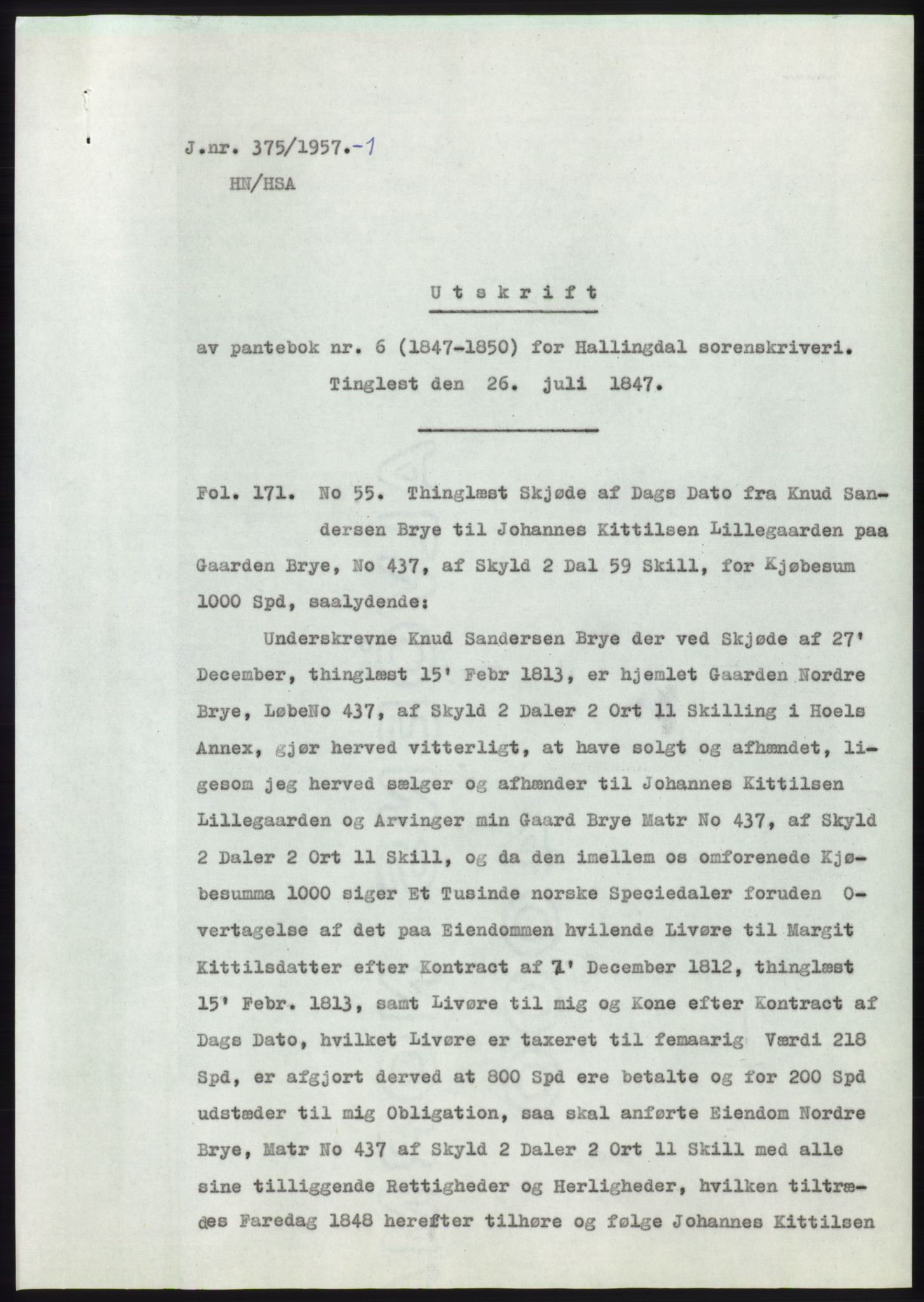 Statsarkivet i Kongsberg, SAKO/A-0001, 1957, p. 9