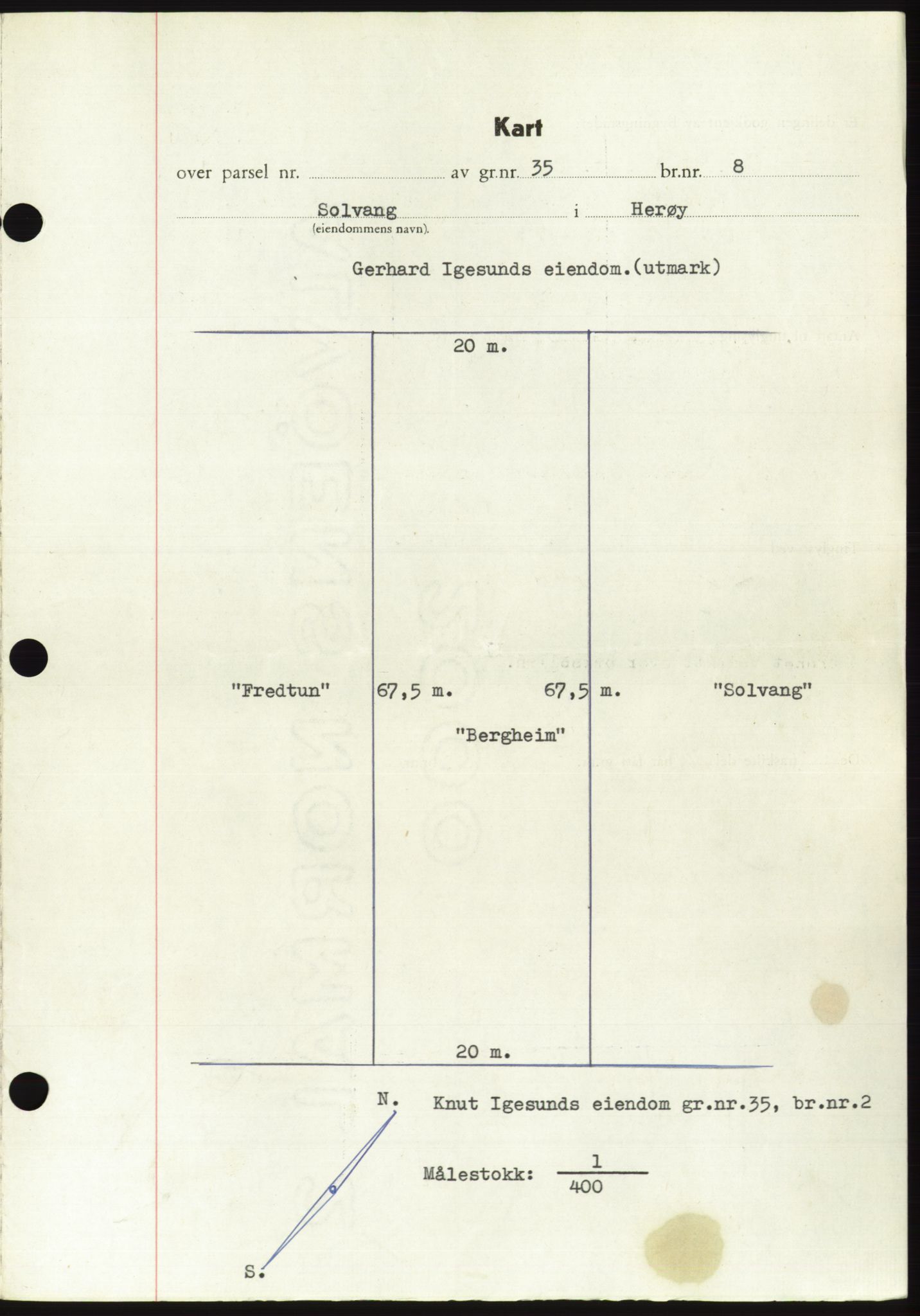 Søre Sunnmøre sorenskriveri, AV/SAT-A-4122/1/2/2C/L0099: Mortgage book no. 25A, 1954-1954, Diary no: : 3044/1954