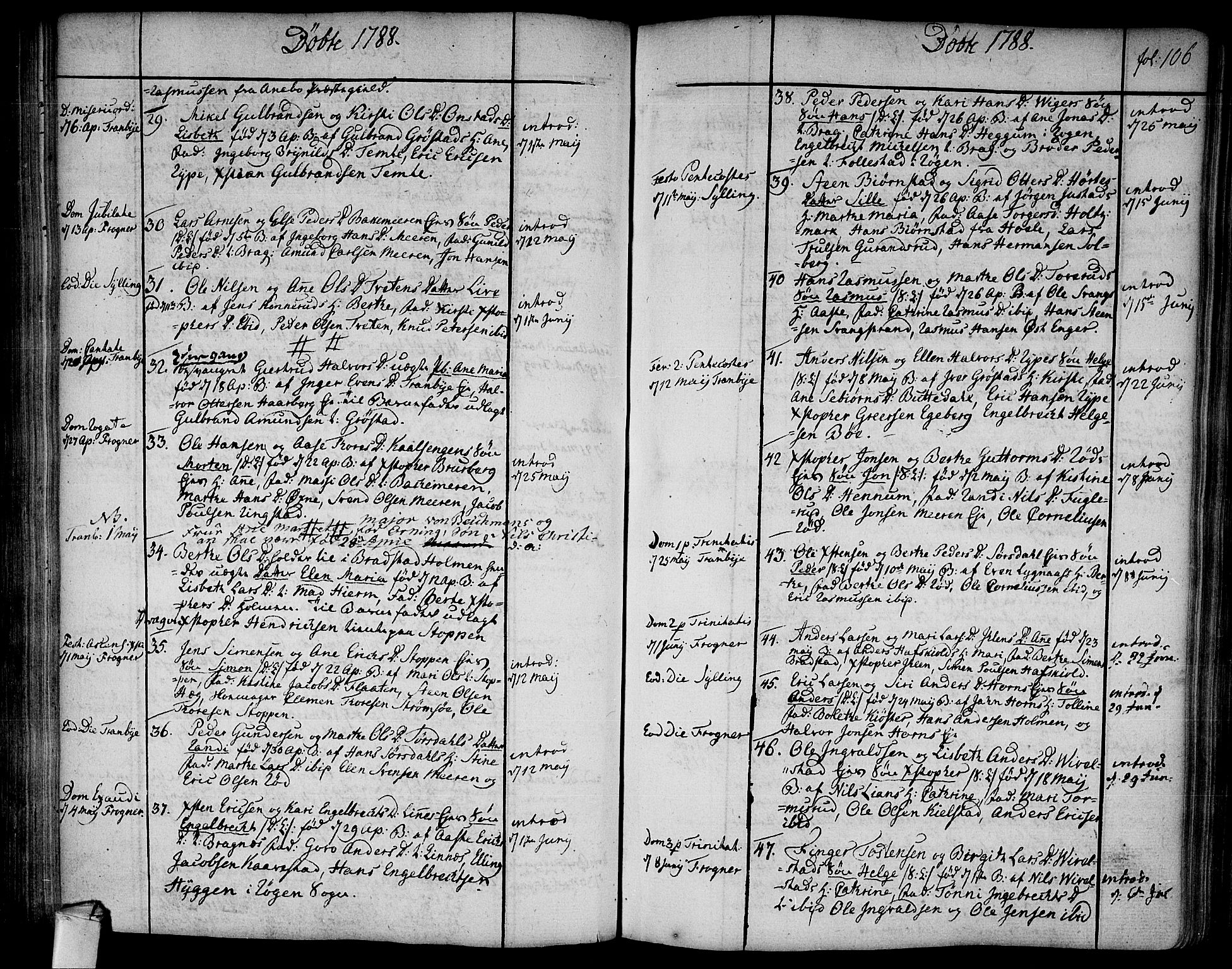 Lier kirkebøker, SAKO/A-230/F/Fa/L0006: Parish register (official) no. I 6, 1777-1794, p. 106