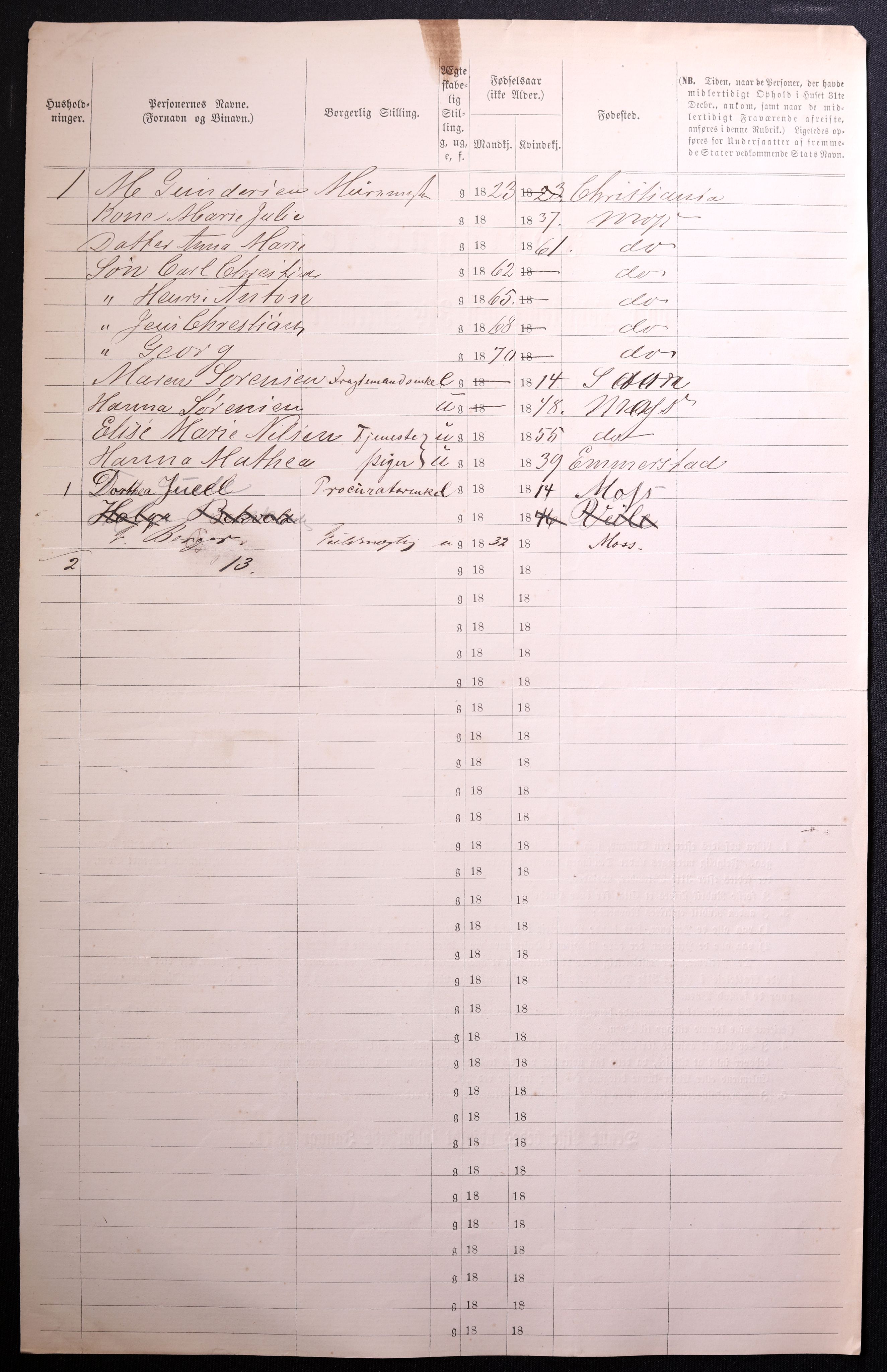 RA, 1870 census for 0104 Moss, 1870, p. 686