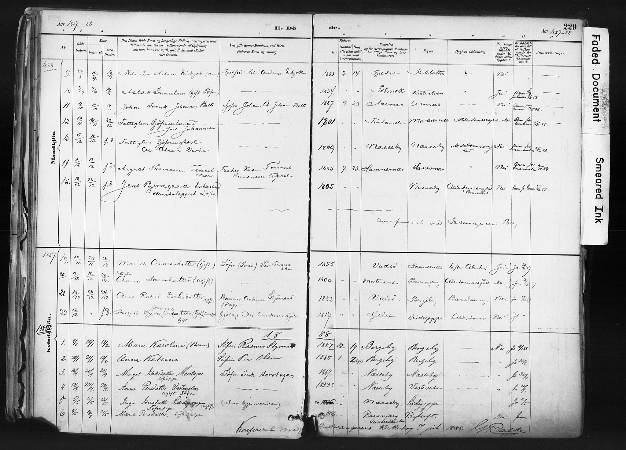 Nesseby sokneprestkontor, SATØ/S-1330/H/Ha/L0006kirke: Parish register (official) no. 6, 1885-1985, p. 229