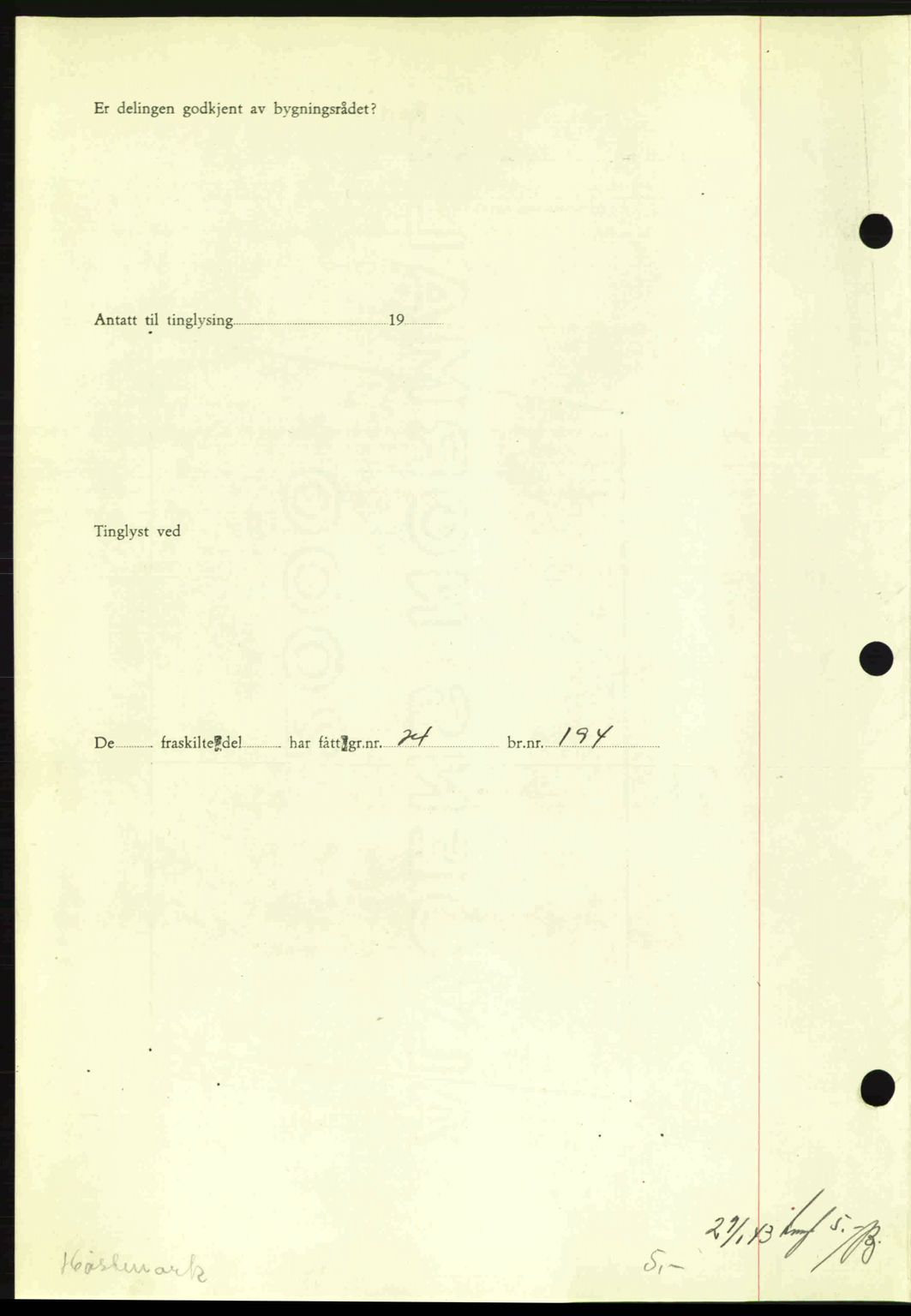 Romsdal sorenskriveri, AV/SAT-A-4149/1/2/2C: Mortgage book no. A13, 1942-1943, Diary no: : 176/1943