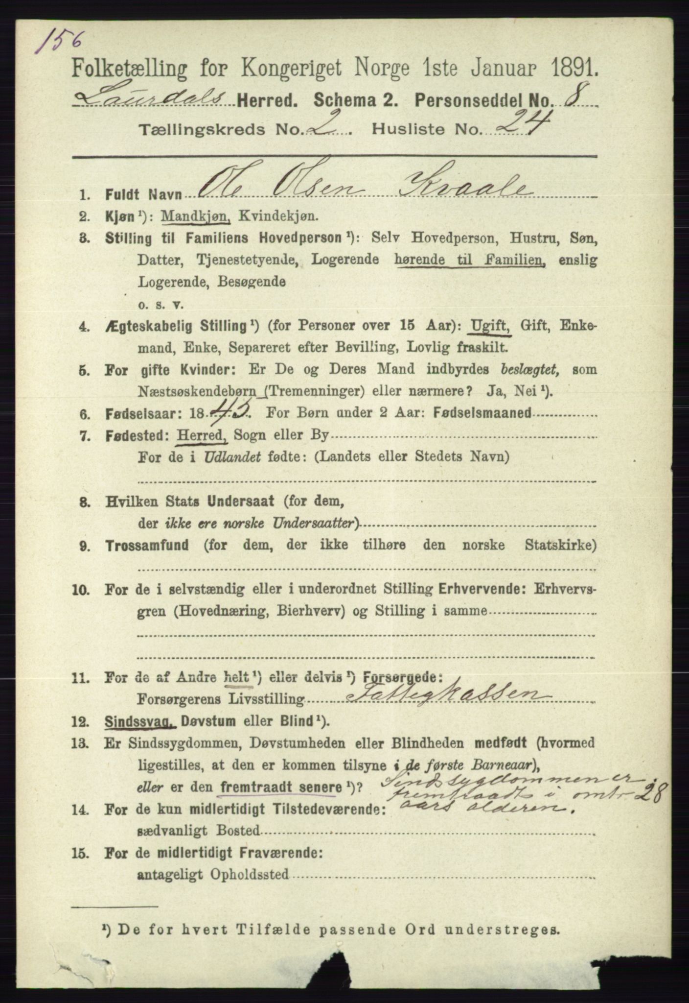 RA, 1891 census for 0833 Lårdal, 1891, p. 759