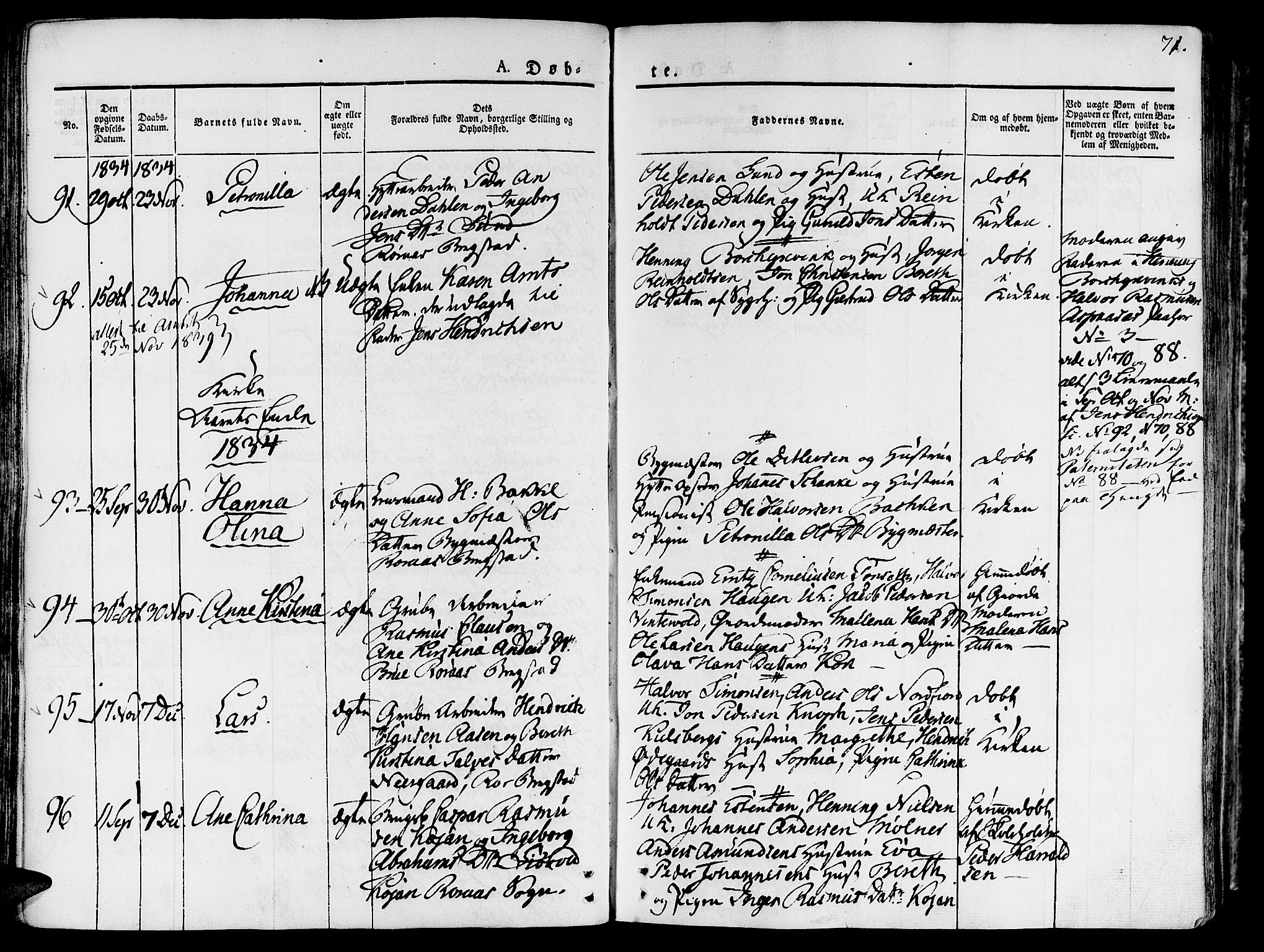 Ministerialprotokoller, klokkerbøker og fødselsregistre - Sør-Trøndelag, SAT/A-1456/681/L0930: Parish register (official) no. 681A08, 1829-1844, p. 71