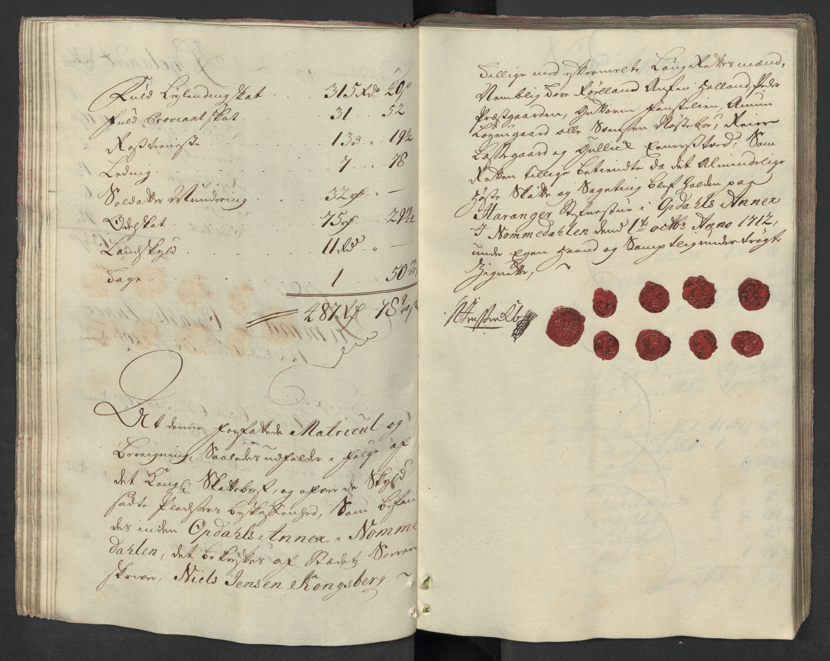 Rentekammeret inntil 1814, Reviderte regnskaper, Fogderegnskap, AV/RA-EA-4092/R24/L1587: Fogderegnskap Numedal og Sandsvær, 1712, p. 44